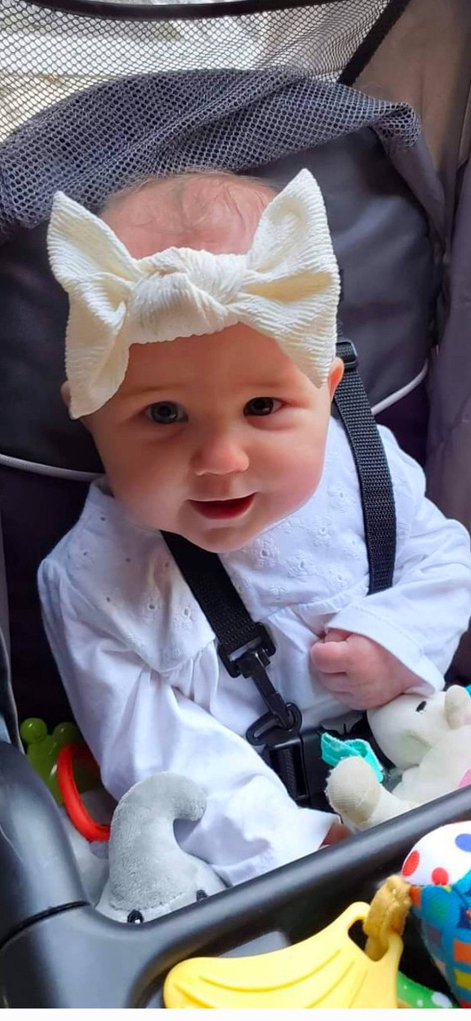 Delilah joined the competition — help win amazing prizes! baby, baby_products, baby_toddler_clothing, child, costume, costume_hat, event, eye, fashion_accessory, fun, happy, headband, headpiece, headwear, pattern, person, product, sleeve, smile, tie