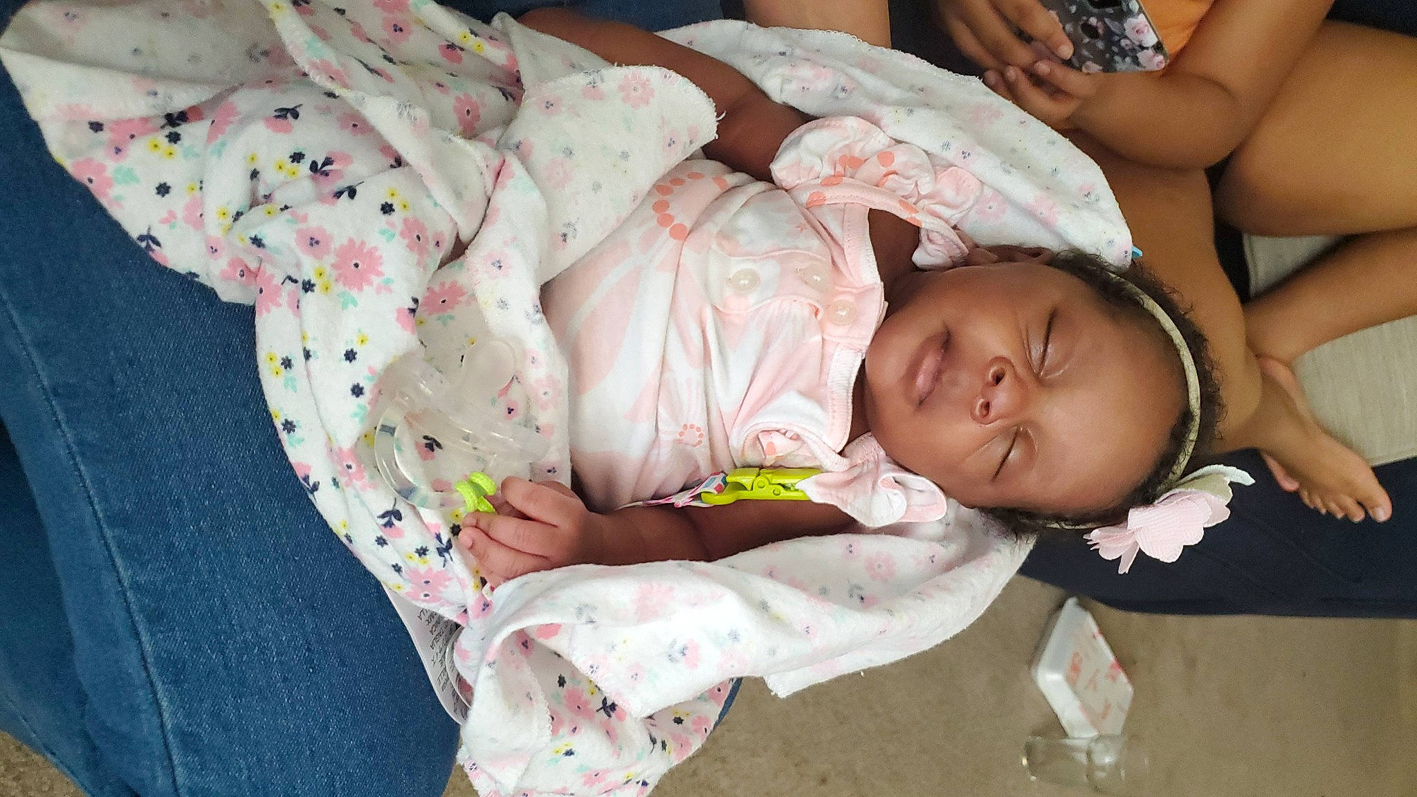 Olive is registered to the contest to win money with this photo: arm, baby, baby_products, baby_sleeping, baby_toddler_clothing, bedtime, cheek, child, comfort, couch, eyelash, hand, linens, nap, pattern, person, room, skin, sleep, sleeve