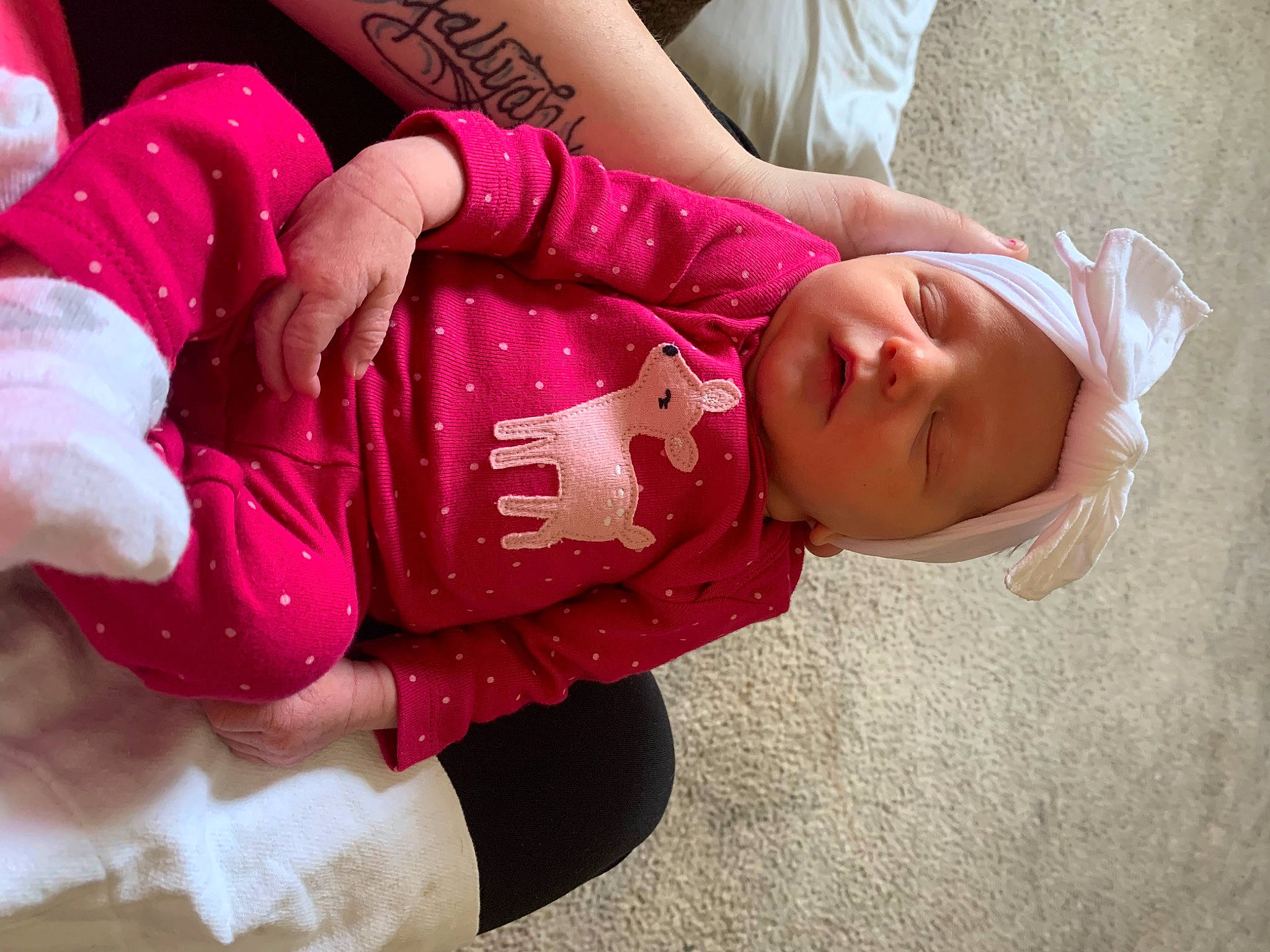 Zavayah joined the competition — help win amazing prizes! arm, baby, beauty, cheek, child, ear, eye, hand, headwear, nose, person, pink, skin, sleep, toddler