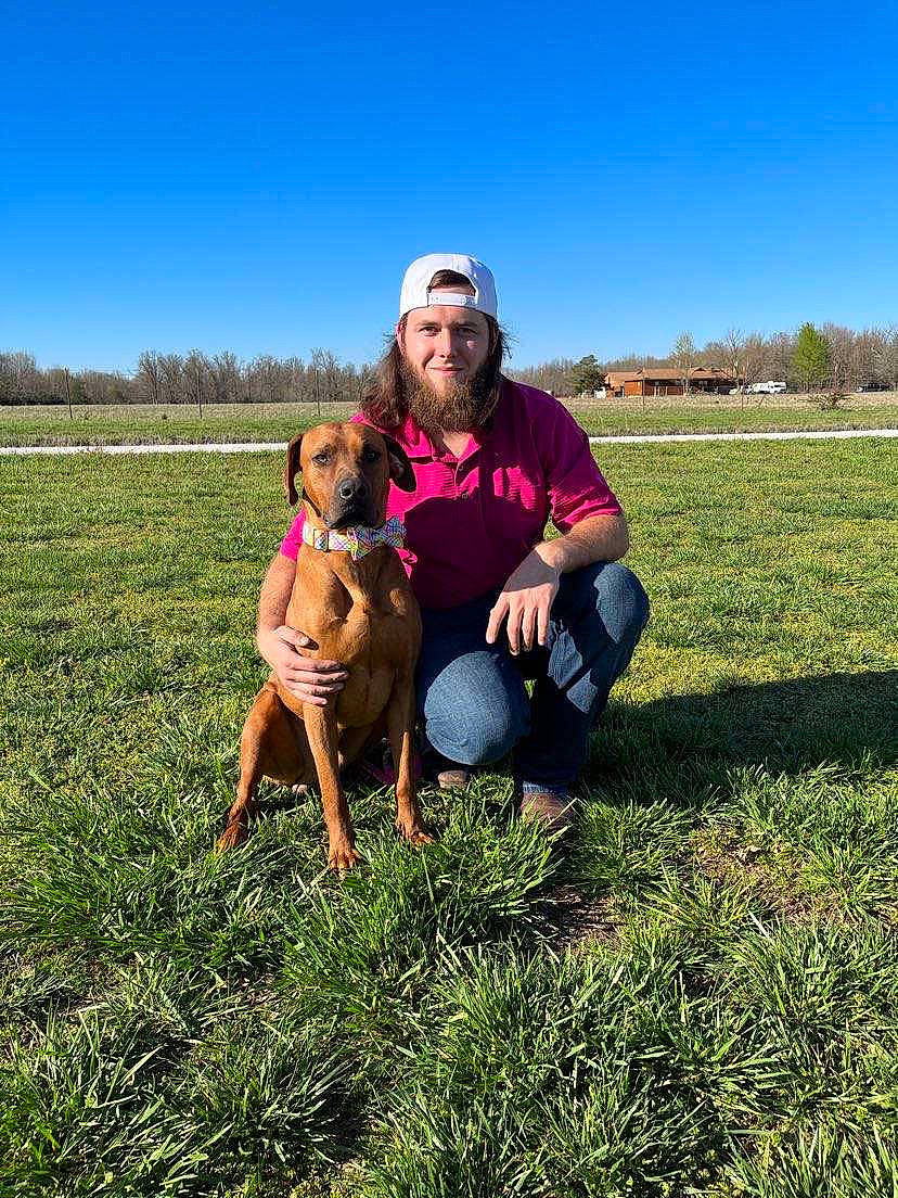 Endo joined the competition — help win amazing prizes! carnivore, companion_dog, dog, dog_breed, fawn, fun, grass, grassland, happy, hat, jeans, landscape, lawn, leisure, meadow, people_in_nature, plant, prairie, sky, smile