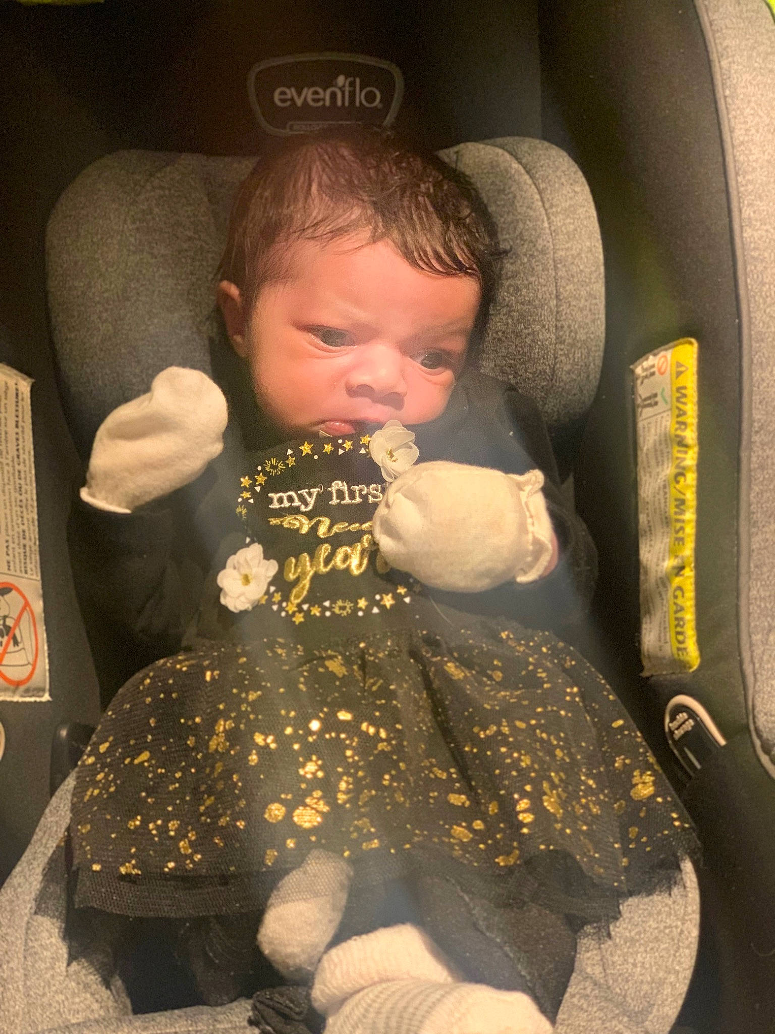 Kinzlee is registered to the contest to win money with this photo: auto_part, automotive_design, baby, baby_carriage, baby_products, baby_toddler_clothing, car_seat, car_seat_cover, cheek, child, comfort, family_car, fun, human_body, lap, luxury_vehicle, person, sitting, toddler, vehicle_door