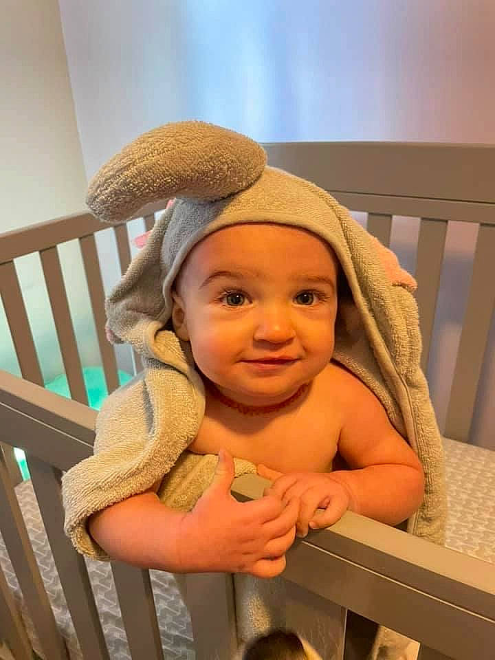 Kaylynn joined the competition — help win amazing prizes! baby, baby_safety, baby_toddler_clothing, cap, cheek, comfort, eye, eyebrow, finger, happy, headgear, headwear, infant_bed, iris, joy, mouth, nose, person, skin, smile