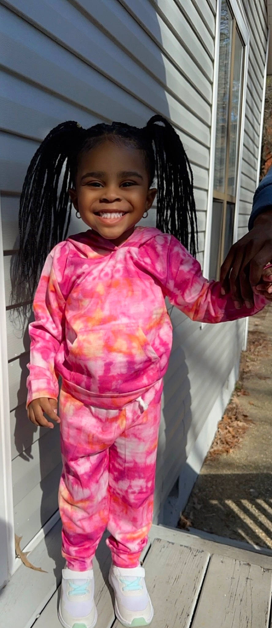 Kori joined the competition — help win amazing prizes! beauty, child, eye, face, fun, gesture, hairstyle, happy, head, joy, magenta, people, person, pink, purple, skin, sleeve, smile, snapshot, t_shirt