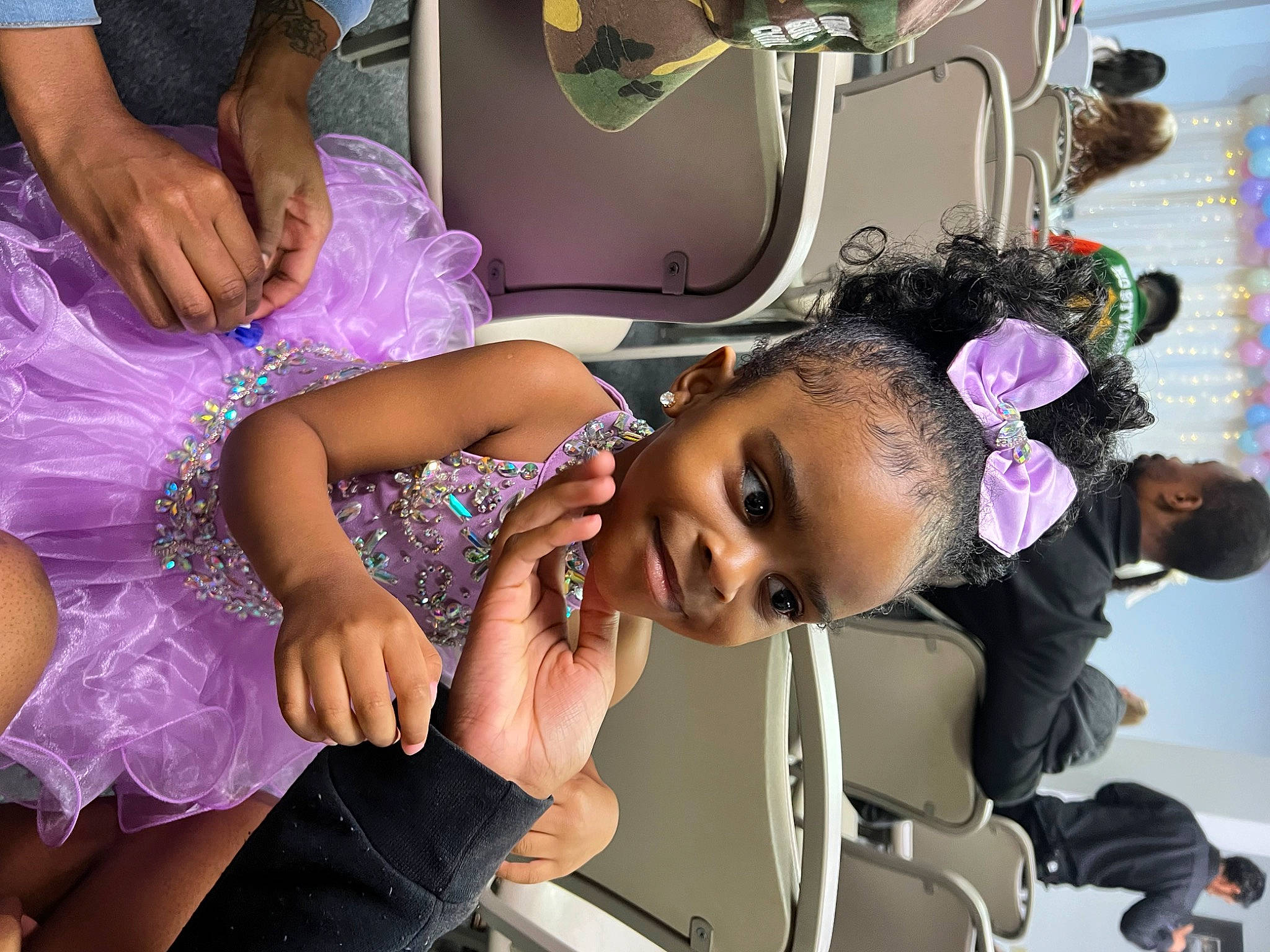 Kori is registered to the contest to win money with this photo: baby, beauty_salon, child, ear, event, eyelash, fun, happy, health_care, hospital, joy, magenta, medical, medical_equipment, medical_procedure, patient, person, purple, room, service