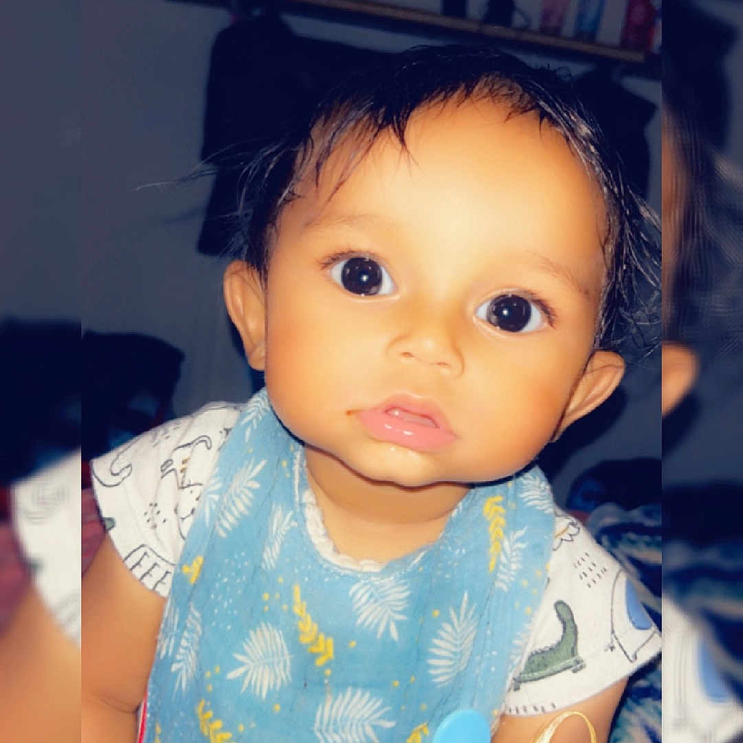 Chanci joined the competition — help win amazing prizes! baby, bodypart, clothing, couch, dress, face, finger, frown, furniture, hand, happy, head, mouth, people, person, photography, portrait, sad, smile, t_shirt