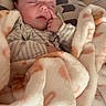 Hannah joined the competition — help win amazing prizes! baby, sleeping, blanket, soft, patterned, infant, cute, peaceful, face, finger, cozy, pajamas, resting, indoors, child, human, portrait, comfort, head, bed