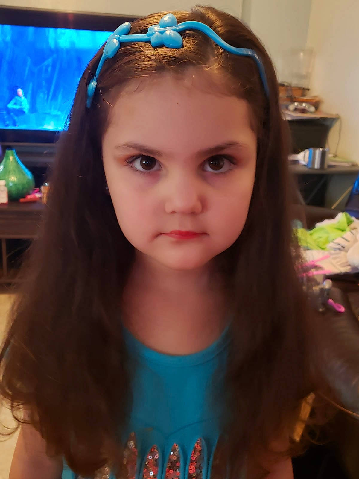 Karla joined the competition — help win amazing prizes! brown_hair, child, child_model, eye, eyebrow, face, fashion_accessory, forehead, hair, hair_accessory, hair_coloring, hairstyle, head, headband, headgear, headpiece, lip, long_hair, nose, person