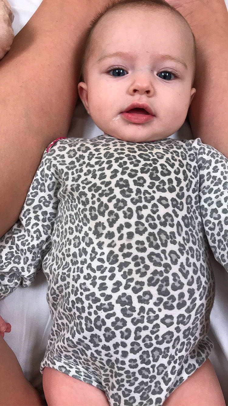 Everleigh joined the competition — help win amazing prizes! baby, baby_products, baby_toddler_clothing, cheek, child, child_model, joint, long_sleeved_t_shirt, muscle, organ, pattern, person, skin, sleeve, toddler
