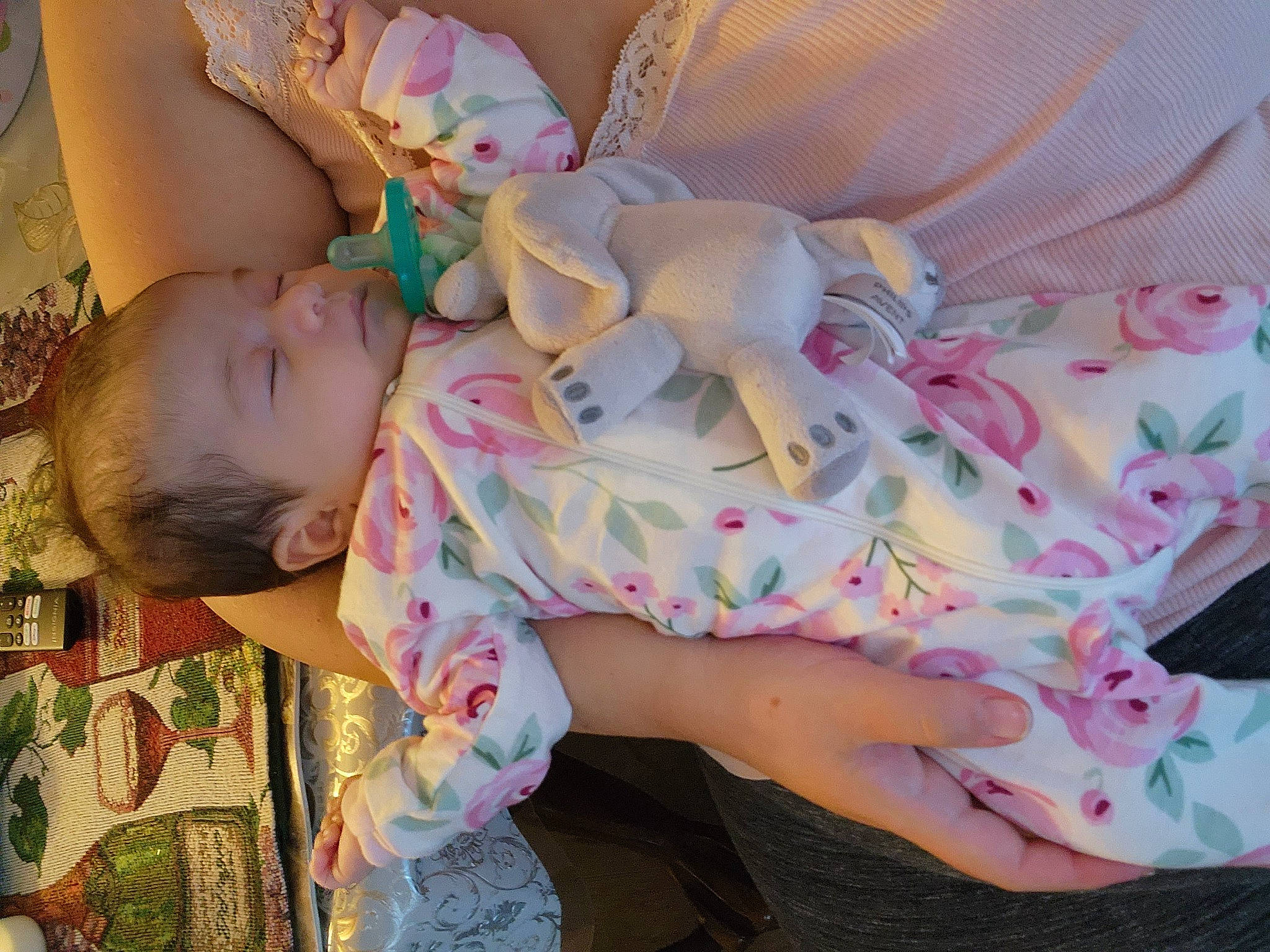 Janet joined the competition — help win amazing prizes! baby, baby_products, baby_toddler_clothing, bedtime, cheek, child, comfort, dress, finger, happy, linens, nail, nap, pattern, person, pink, sitting, skin, sleeve, textile