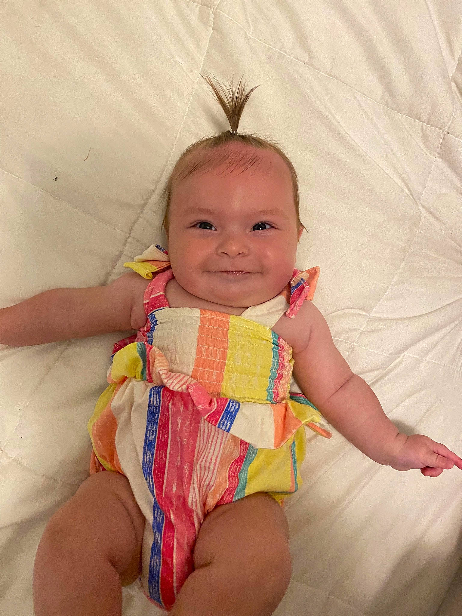 Alivia is registered to the contest to win money with this photo: baby, baby_products, baby_toddler_clothing, cheek, child, comfort, eye, face, facial_expression, foot, fun, happy, head, iris, joy, neck, person, skin, smile, thigh