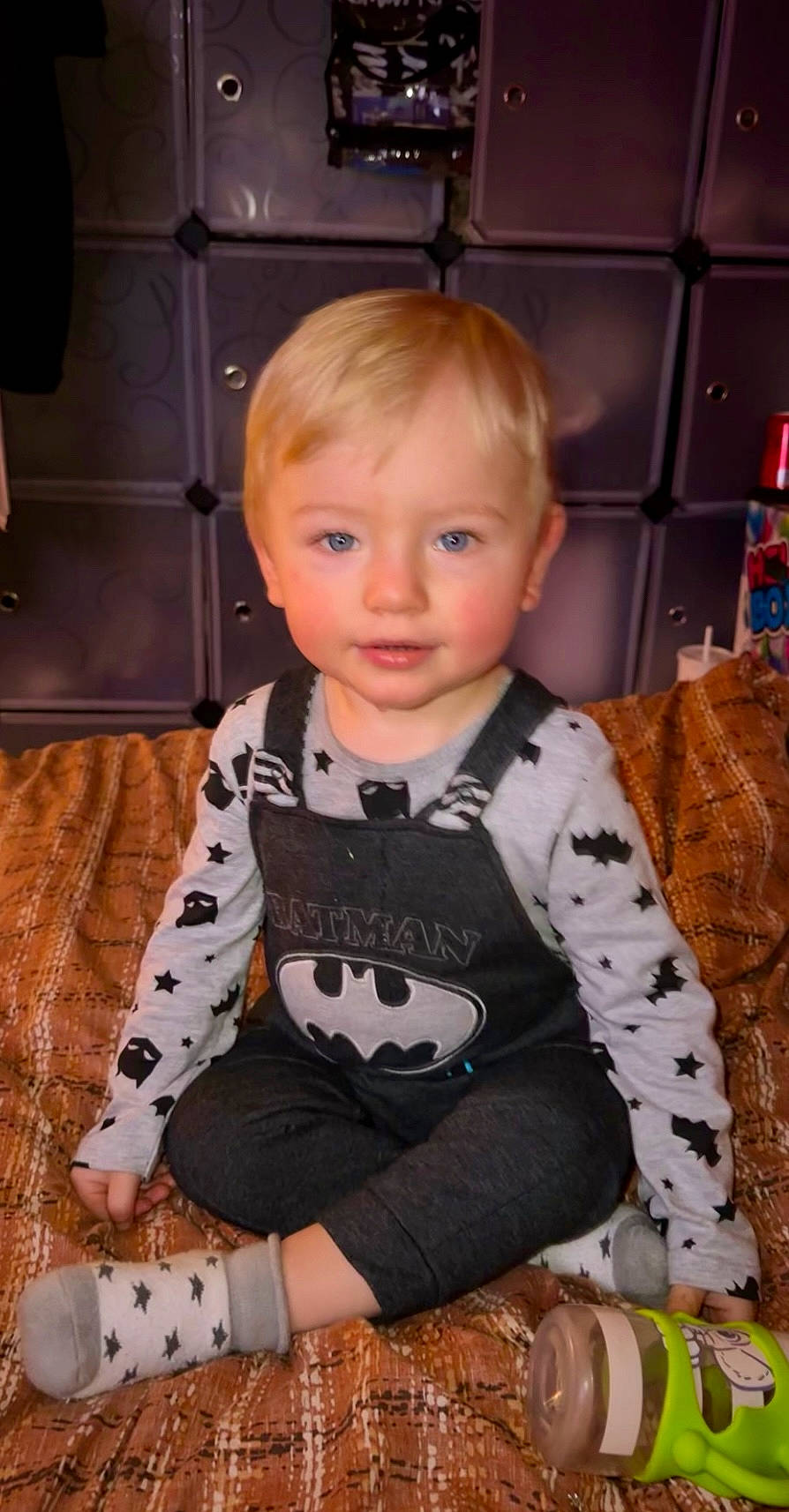 Paul joined the competition — help win amazing prizes! baby, baby_products, baby_toddler_clothing, cheek, child, eye, face, flooring, fun, fur, head, pattern, person, play, polka_dot, room, sitting, sleeve, t_shirt, toddler