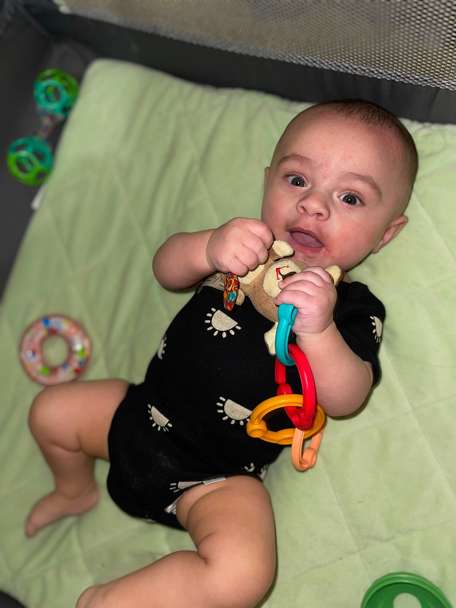 Kash is registered to the contest to win money with this photo: baby, baby_toddler_clothing, cheek, child, chin, comfort, eye, finger, fun, happy, head, iris, leg, mouth, nail, person, skin, sleeve, thigh, thumb