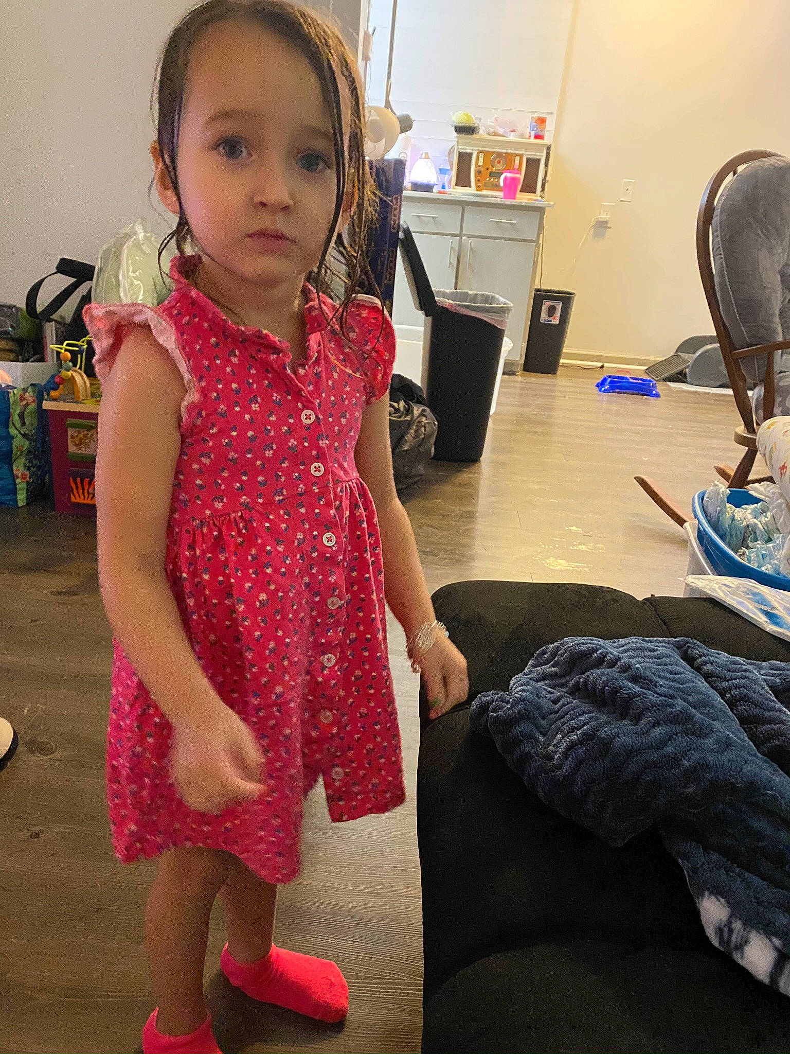 Scarlett Rose is registered to the contest to win money with this photo: baby_toddler_clothing, box, child, comfort, day_dress, one_piece_garment, person, toddler