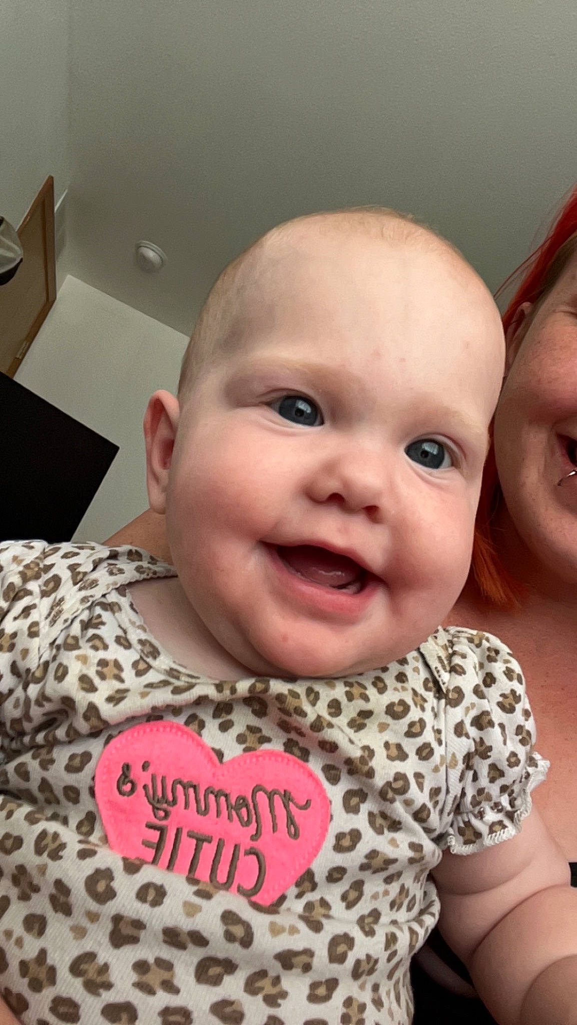 Davina is registered to the contest to win money with this photo: baby, baby_laughing, baby_toddler_clothing, cheek, child, chin, eye, facial_expression, fun, happy, iris, joy, lip, mouth, nose, person, pink, product, skin, smile