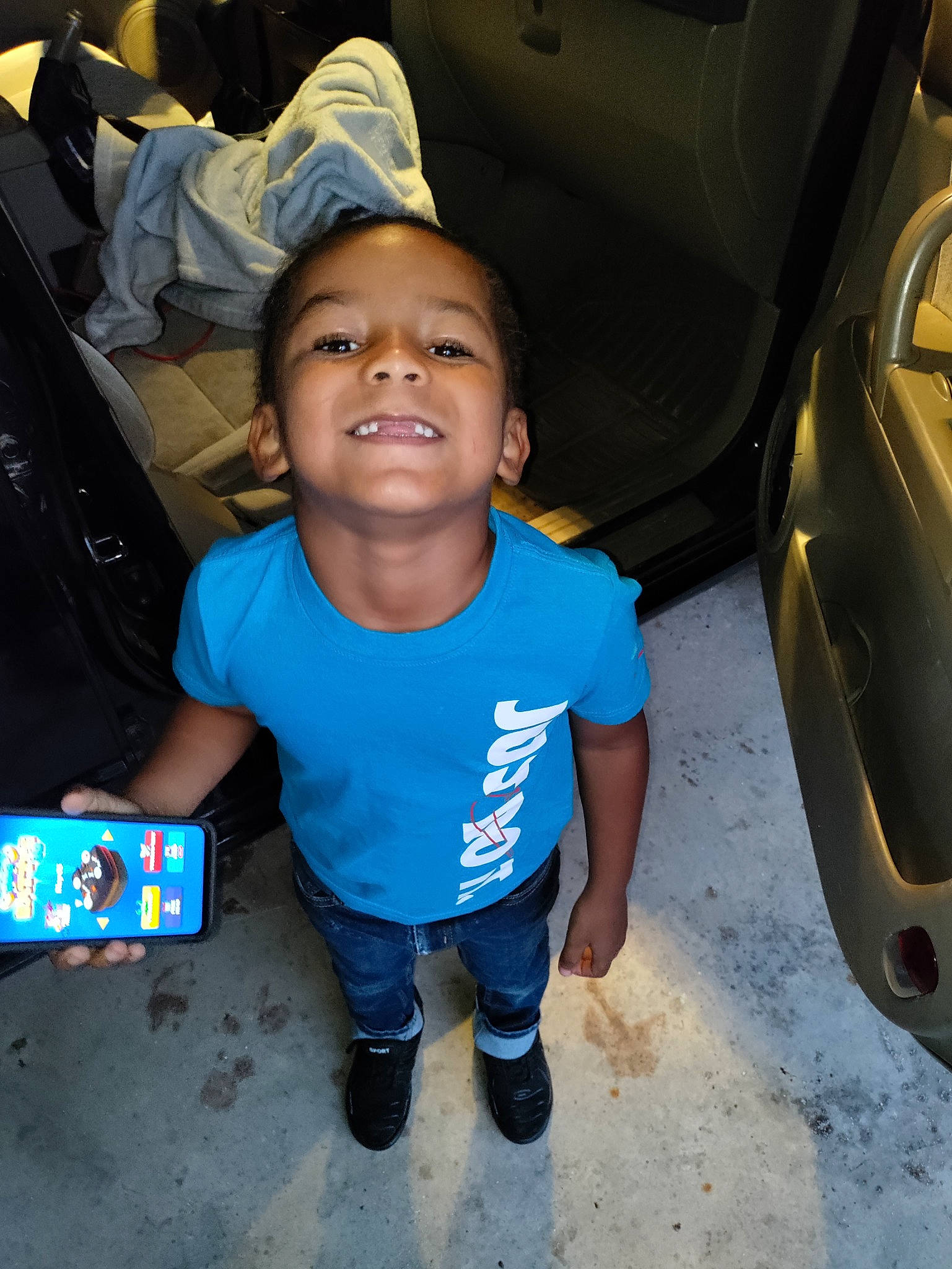 Marcellus joined the competition — help win amazing prizes! auto_part, automotive_design, automotive_exterior, automotive_lighting, automotive_tire, bumper, car, child, cool, electric_blue, family_car, flash_photography, fun, gas, joy, motor_vehicle, person, t_shirt, thumb, toddler