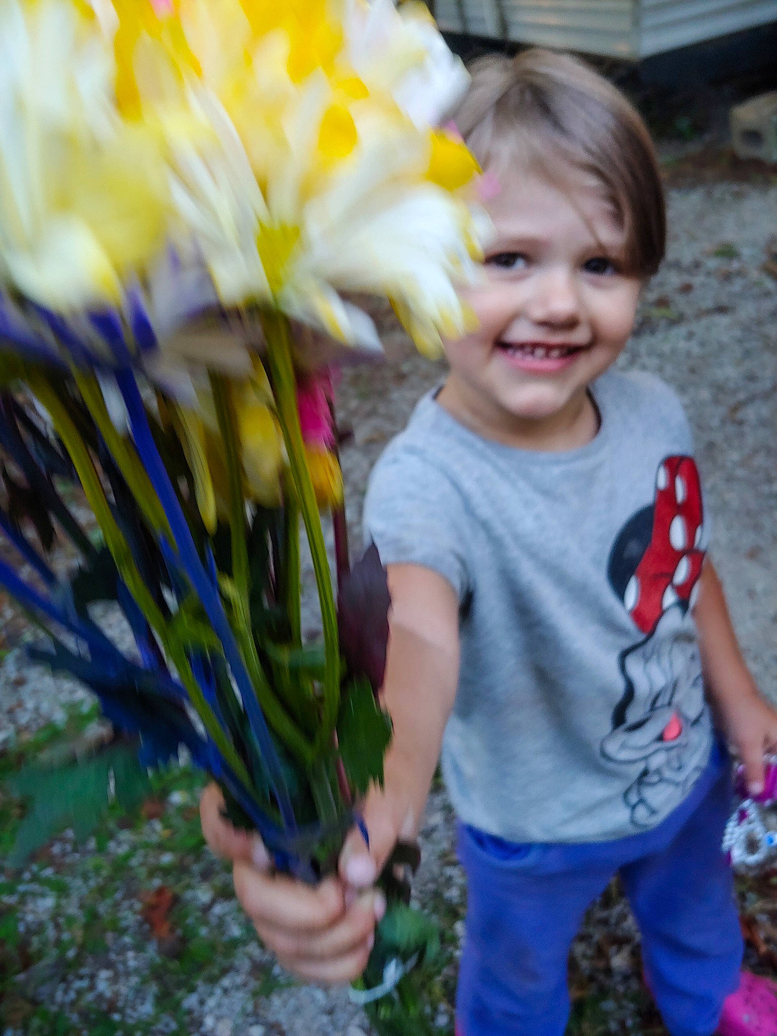 Coraline joined the competition — help win amazing prizes! baby_toddler_clothing, child, electric_blue, event, floristry, flower, flower_arranging, fun, grass, hand, happy, iris, joy, people_in_nature, person, petal, plant, shorts, smile, spring