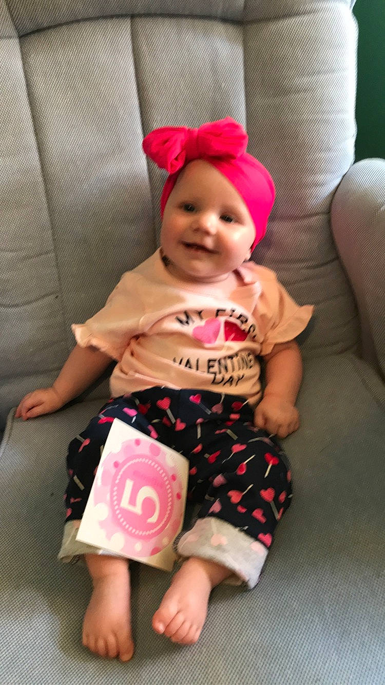 Gracie Rae joined the competition — help win amazing prizes! baby, baby_toddler_clothing, child, person, pink, toddler