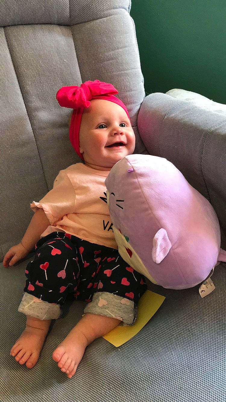 Gracie Rae is registered to the contest to win money with this photo: baby, child, leg, person, pink, toddler