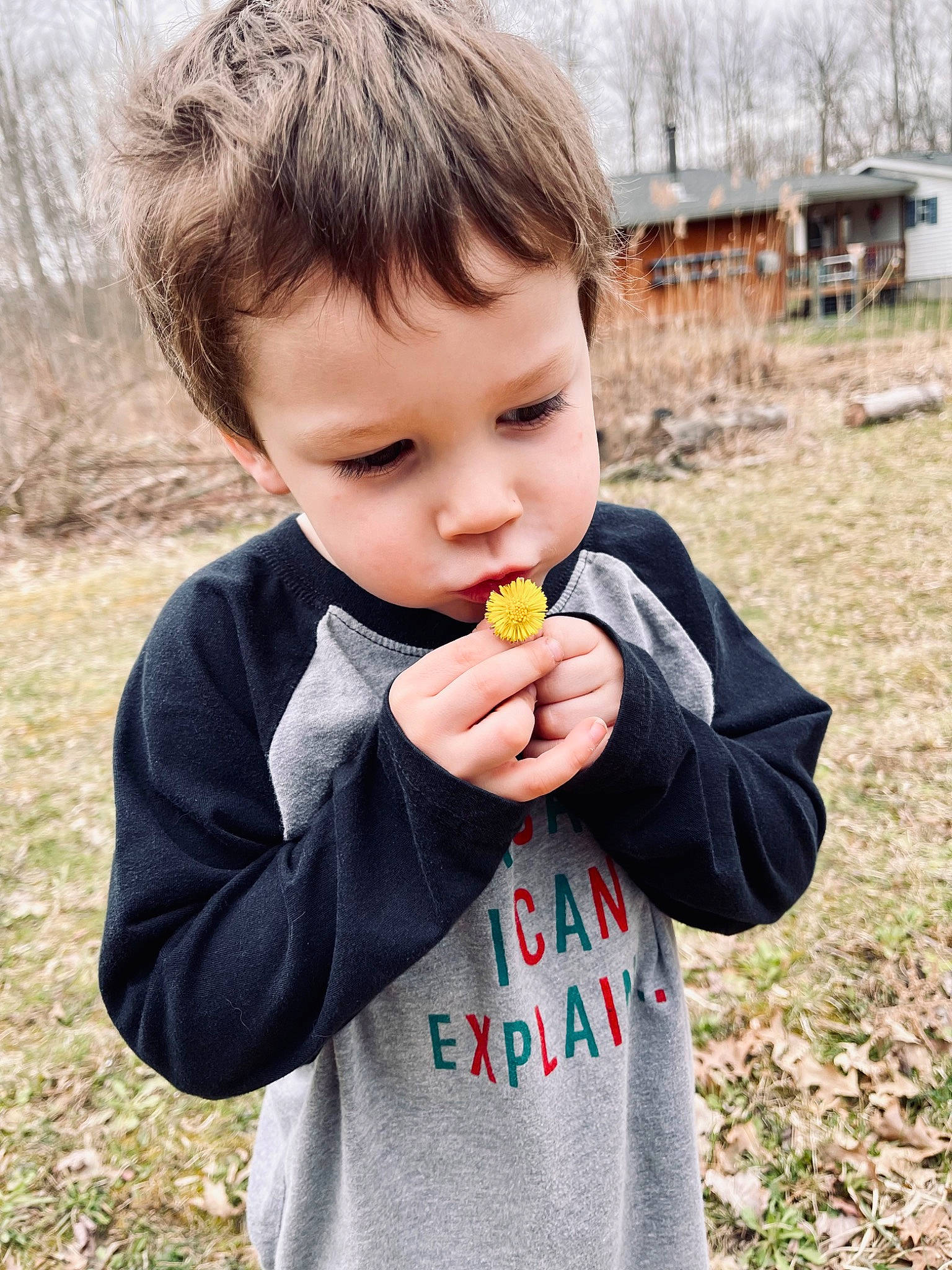 Clyde joined the competition — help win amazing prizes! child, clothing, comfort_food, eating, food, fruit, gesture, grass, happy, natural_foods, nose, outerwear, people_in_nature, person, plant, play, sleeve, t_shirt, toddler, tree
