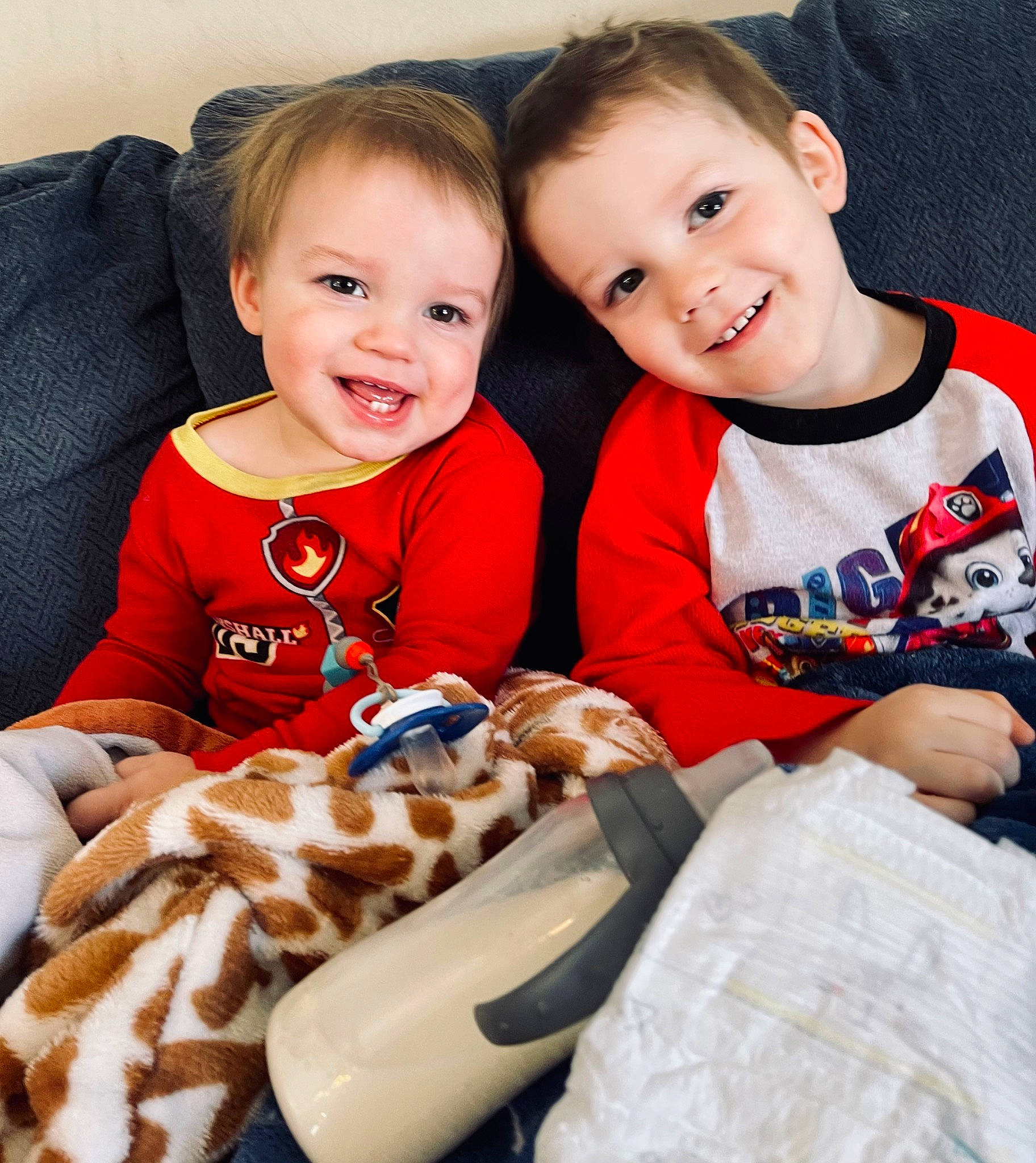 Clyde is registered to the contest to win money with this photo: baby, baby_toddler_clothing, child, comfort, couch, dessert, event, eye, face, fun, happy, human, joy, people, person, product, sitting, sleeve, smile, t_shirt