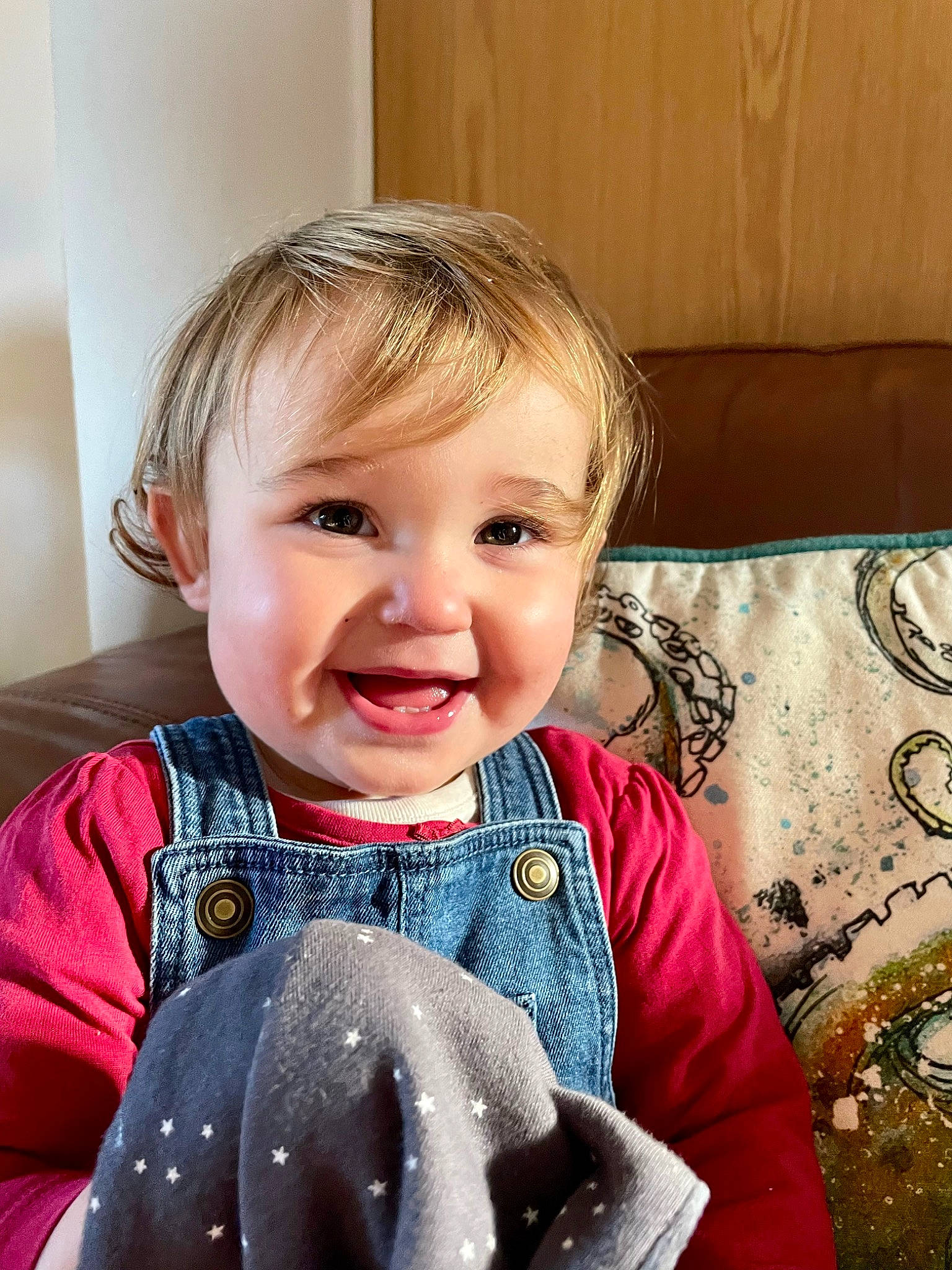 Isla-mae joined the competition — help win amazing prizes! baby, baby_toddler_clothing, blond, cheek, child, chin, eye, eyebrow, face, facial_expression, happy, head, iris, neck, nose, outerwear, person, skin, sleeve, smile