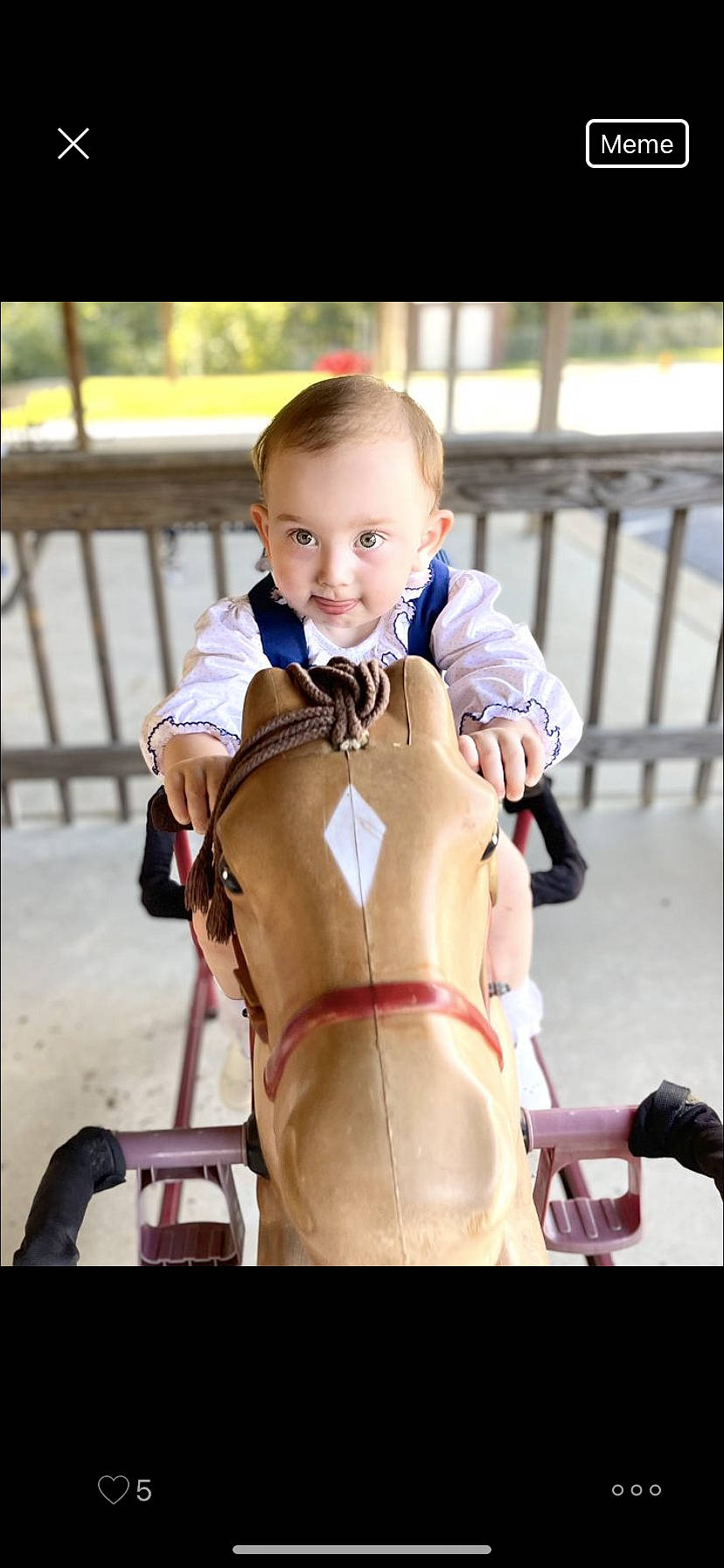 Holly Beth joined the competition — help win amazing prizes! baby, bridle, chest, child, event, eye, fawn, hair, happy, horse_supplies, horse_tack, leisure, neck, person, personal_protective_equipment, recreation, skin, smile, snout, toddler