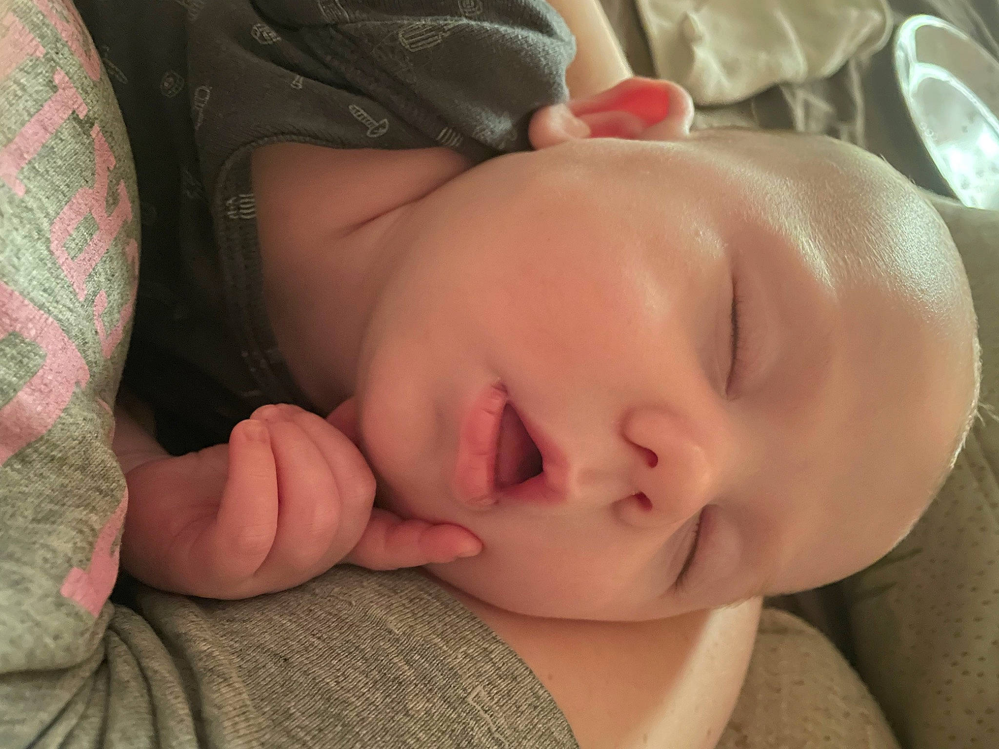 Clayton joined the competition — help win amazing prizes! arm, baby, baby_sleeping, cheek, comfort, ear, eye, eyebrow, eyelash, face, finger, gesture, hand, happy, human_body, lip, mouth, nose, person, skin