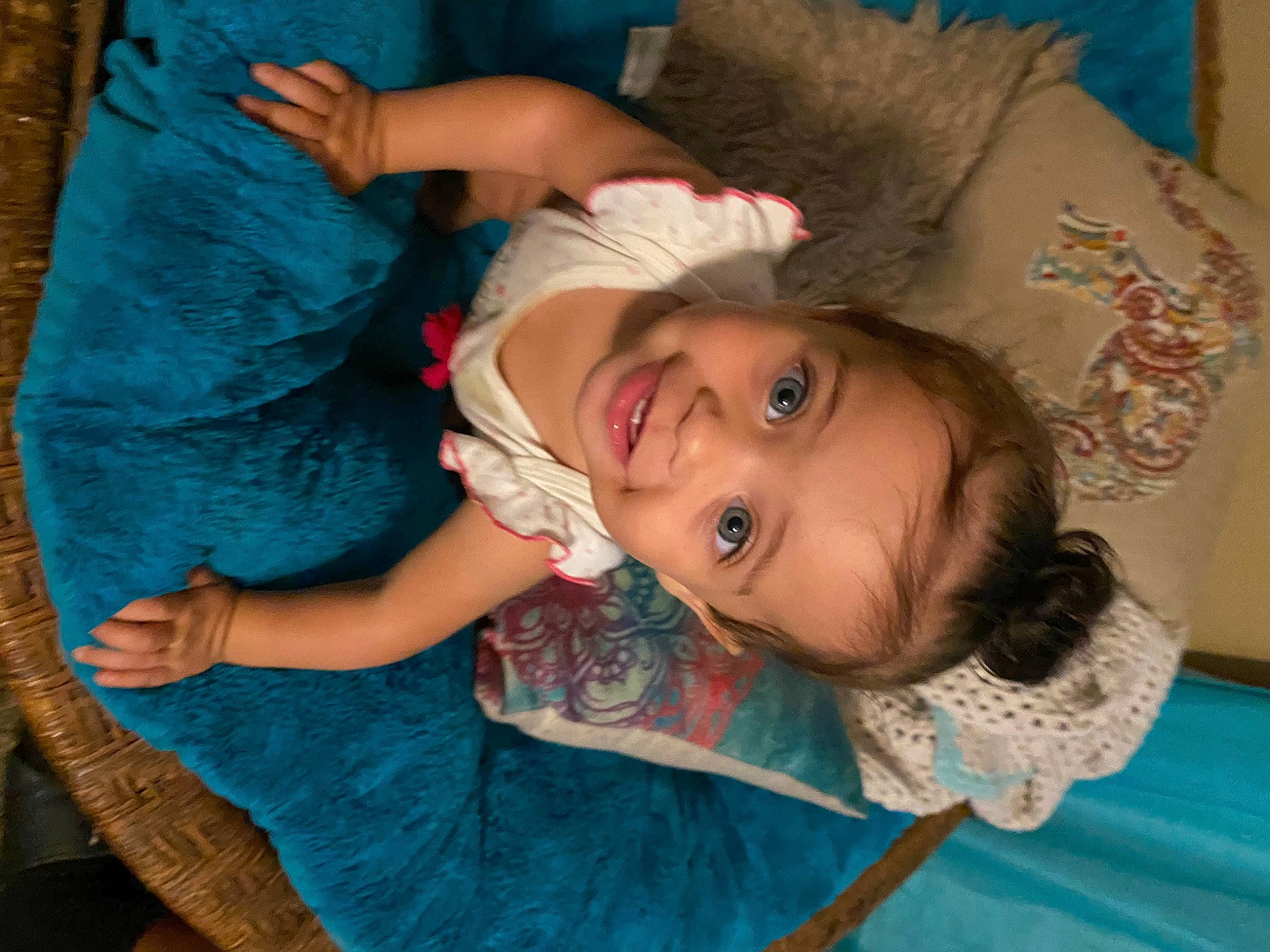 Connie joined the competition — help win amazing prizes! cheek, child, ear, eye, head, joy, neck, nose, person, skin, turquoise