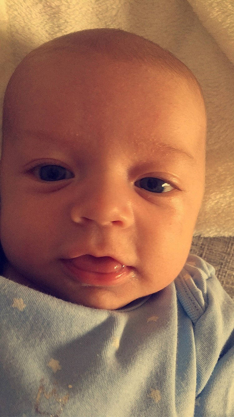 Jaxson is registered to the contest to win money with this photo: baby, cheek, child, chin, close_up, eye, eyebrow, eyelash, face, facial_expression, forehead, head, iris, lip, mouth, nose, person, portrait, skin, smile