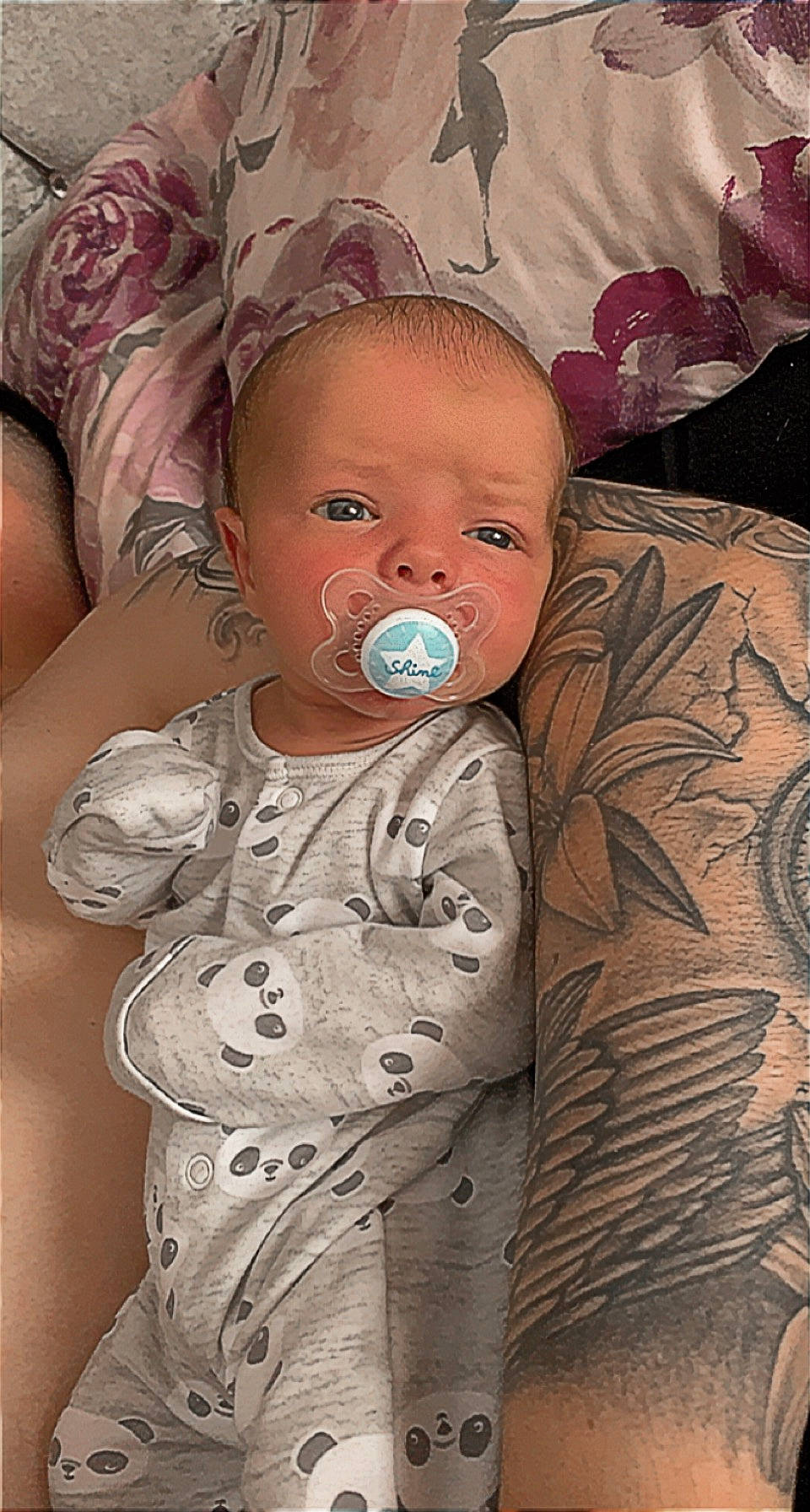 Ellis is registered to the contest to win money with this photo: baby, baby_toddler_clothing, cheek, child, chin, comfort, eye, eyebrow, face, happy, head, iris, lip, mouth, nose, person, pink, skin, sleeve, textile