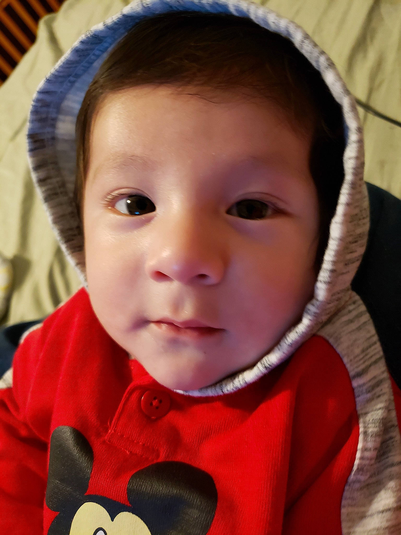 Jorge joined the competition — help win amazing prizes! baby, cheek, child, chin, close_up, cool, eye, eyebrow, face, forehead, head, iris, lip, mouth, nose, organ, outerwear, person, red, skin