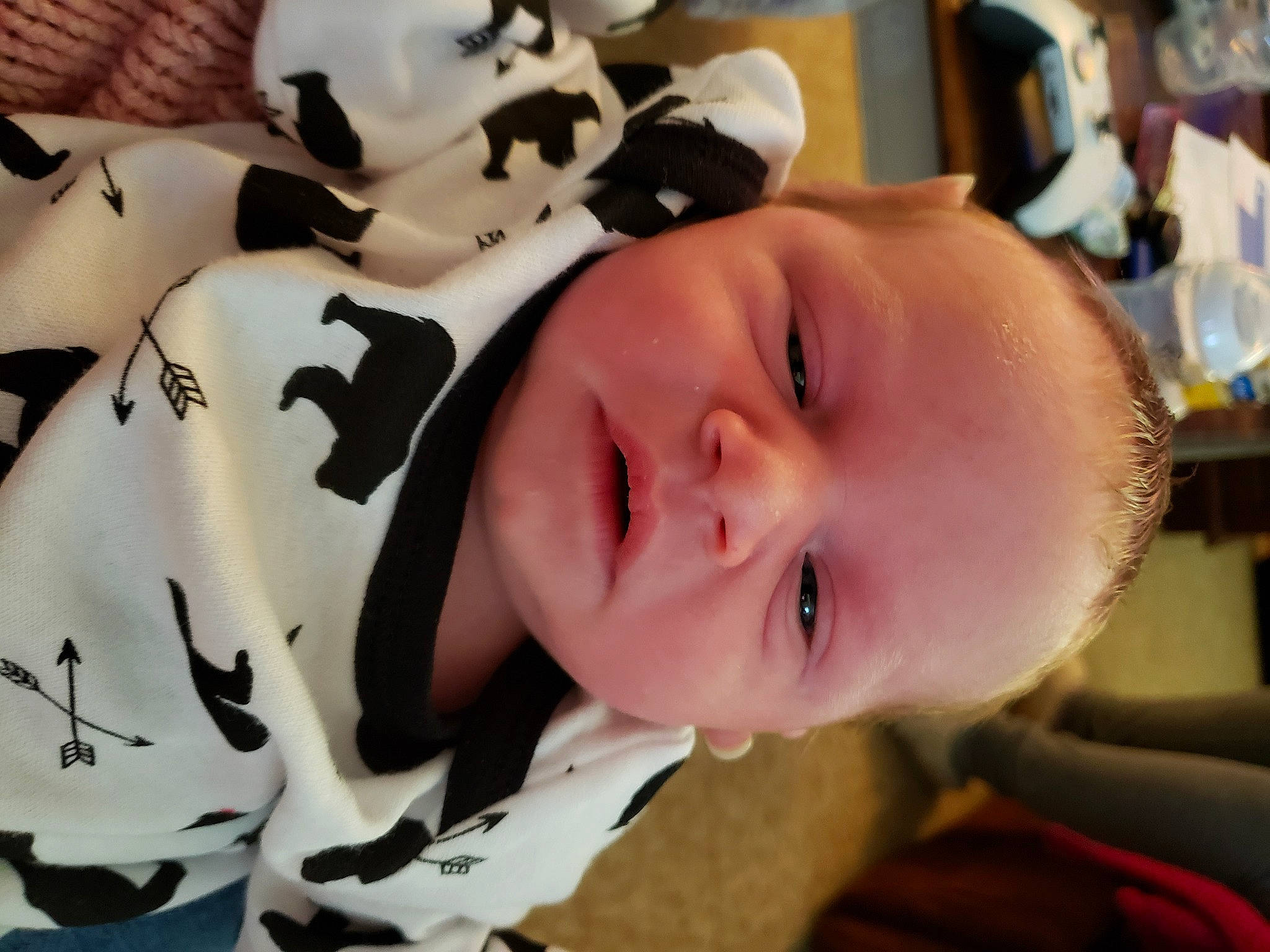 Blake is registered to the contest to win money with this photo: baby, baby_toddler_clothing, carmine, cheek, child, eye, eyebrow, eyelash, fun, happy, nose, person, portrait_photography, room, skin, smile, toddler