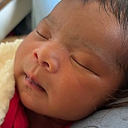 Thaila joined the competition — help win amazing prizes! baby, blanket, child, closeup, cozy, cute, face, hair, indoors, infant, newborn, peaceful, pillow, portrait, resting, skin, sleeping, soft_light, toddler, young