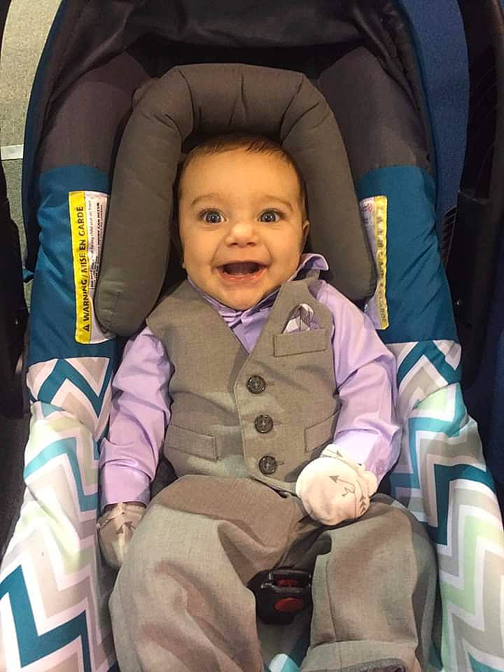 Shayden is registered to the contest to win money with this photo: baby, baby_carriage, baby_in_car_seat, baby_products, car_seat, cheek, child, comfort, fun, gesture, head, joy, person, product, skin, smile, toddler, vacation