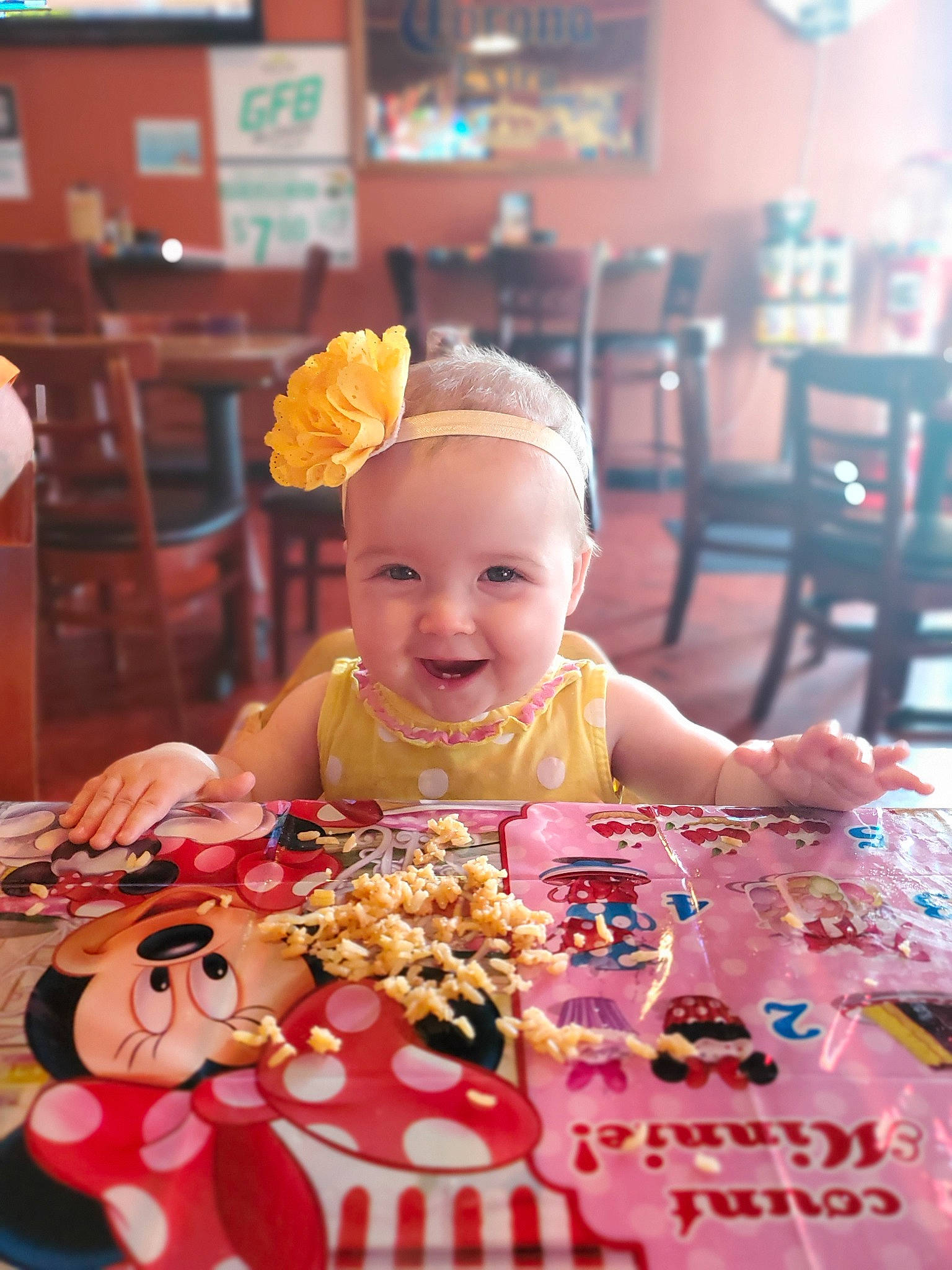 Devynn is registered to the contest to win money with this photo: baby, birthday, birthday_cake, cake, child, dessert, eating, food, fun, joy, party, person, pink, smile, sweetness, toddler, vacation