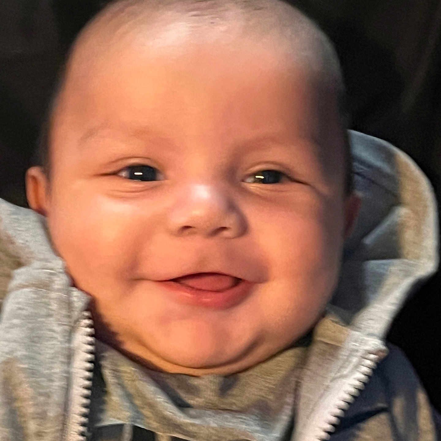 Scooter joined the competition — help win amazing prizes! baby, casual, child, closeup, clothing, cute, expression, eyes, face, happy, hoodie, indoor, infant, mouth, person, portrait, skin, smiling, warm, young