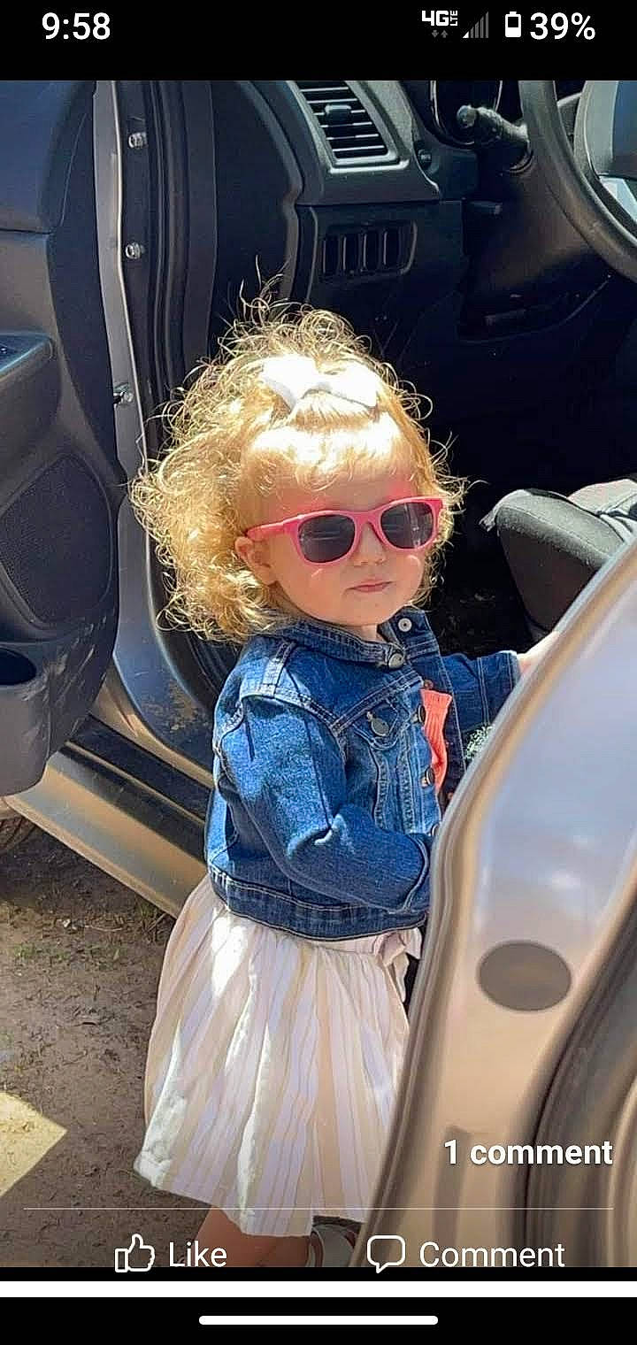 Myla joined the competition — help win amazing prizes! automotive_design, automotive_exterior, automotive_lighting, bumper, cool, doll, eyewear, fashion_design, glasses, goggles, long_hair, motor_vehicle, person, product, sunglasses, toddler, toy, trunk, vehicle_door, vision_care