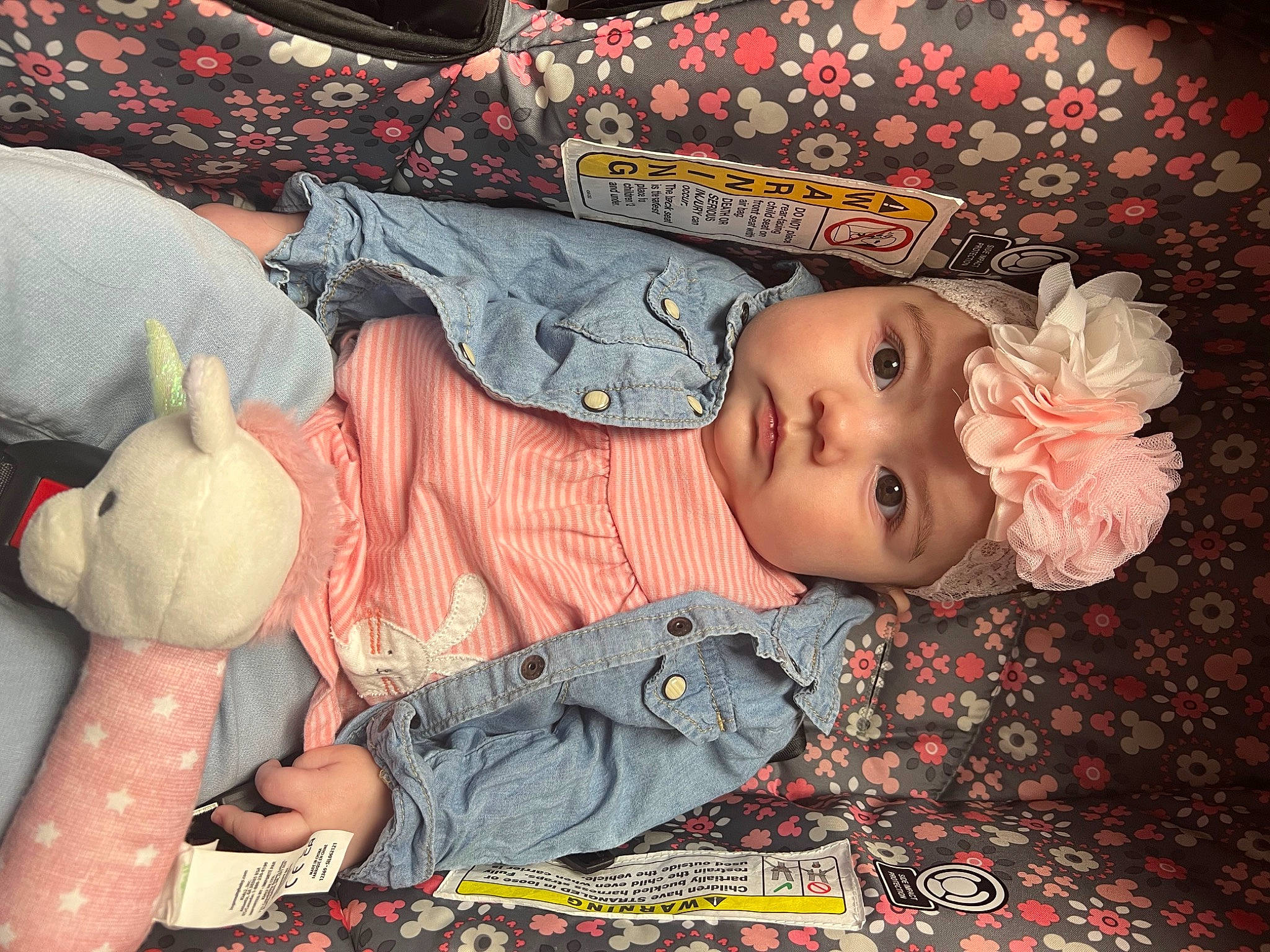 Elianna is registered to the contest to win money with this photo: baby, baby_products, baby_toddler_clothing, cheek, child, doll, eye, face, fashion_accessory, head, headwear, linens, mouth, pattern, people, person, pink, room, skin, sleeve