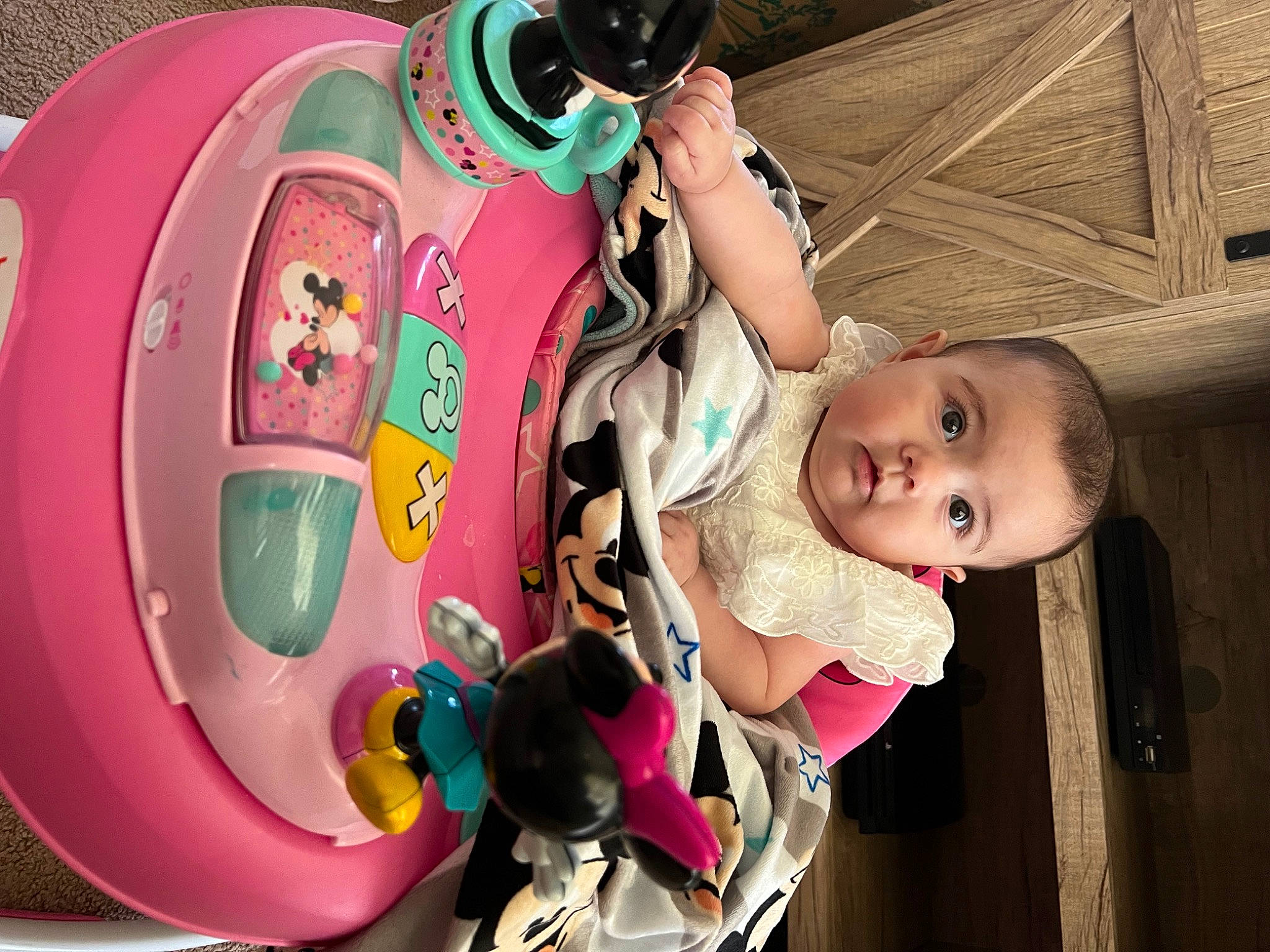 Elianna is registered to the contest to win money with this photo: baby, baby_products, baby_toddler_clothing, baby_toys, child, costume, event, fun, happy, headgear, leisure, magenta, mammal, person, personal_protective_equipment, pink, play, recreation, stuffed_toy, toddler