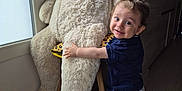 Soares Bastos a rejoint le concours — aidez-le/la à gagner de superbes lots ! child, cute, floor, furniture, home, hugging, indoor, light, person, playful, shoes, shorts, smiling, socks, teddy_bear, television, toddler, toy, window, wooden_floor