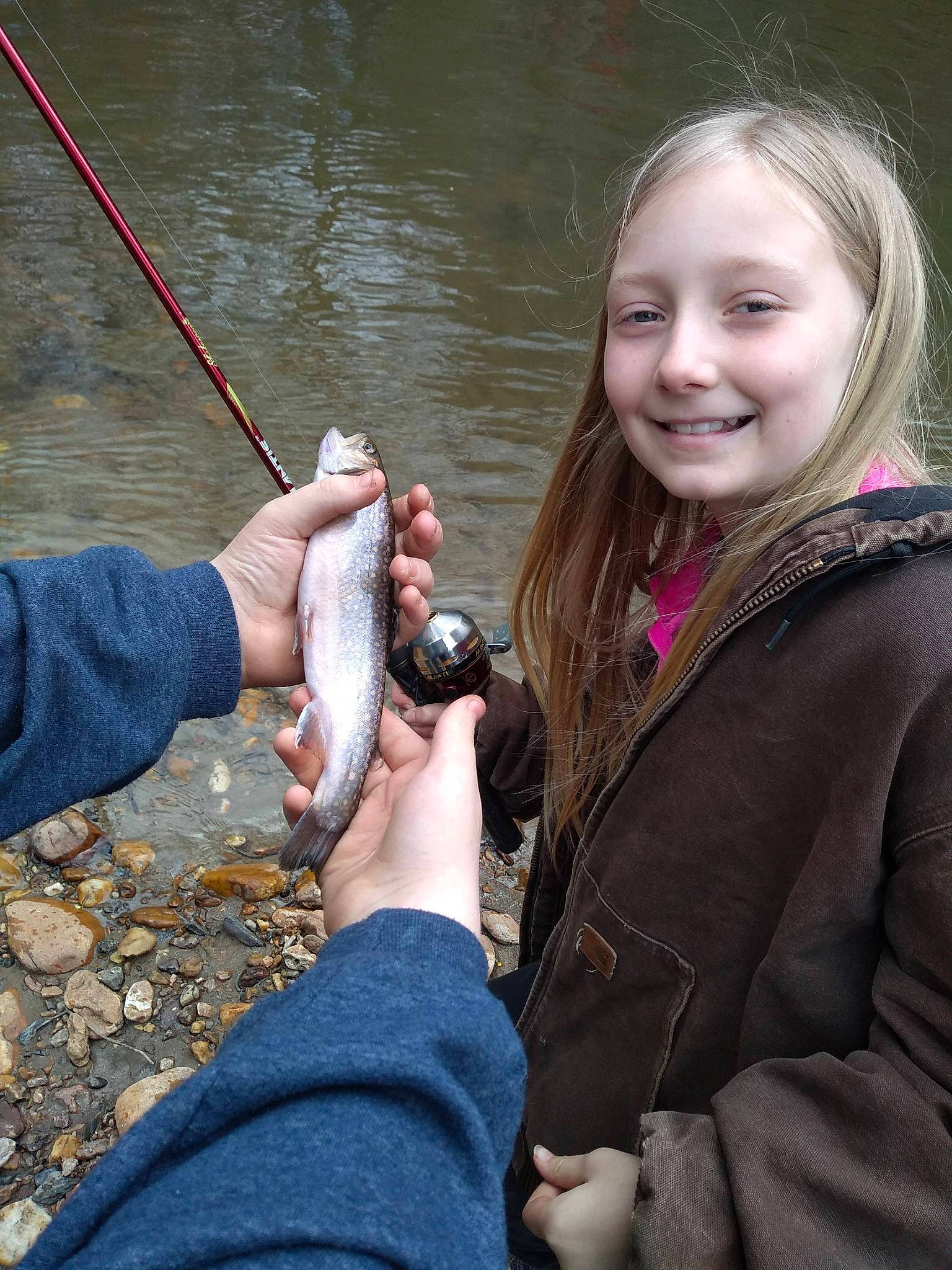 Sara joined the competition — help win amazing prizes! casting_fishing, fish, fishing, fishing_rod, joy, person, recreation, recreational_fishing, smile, trout