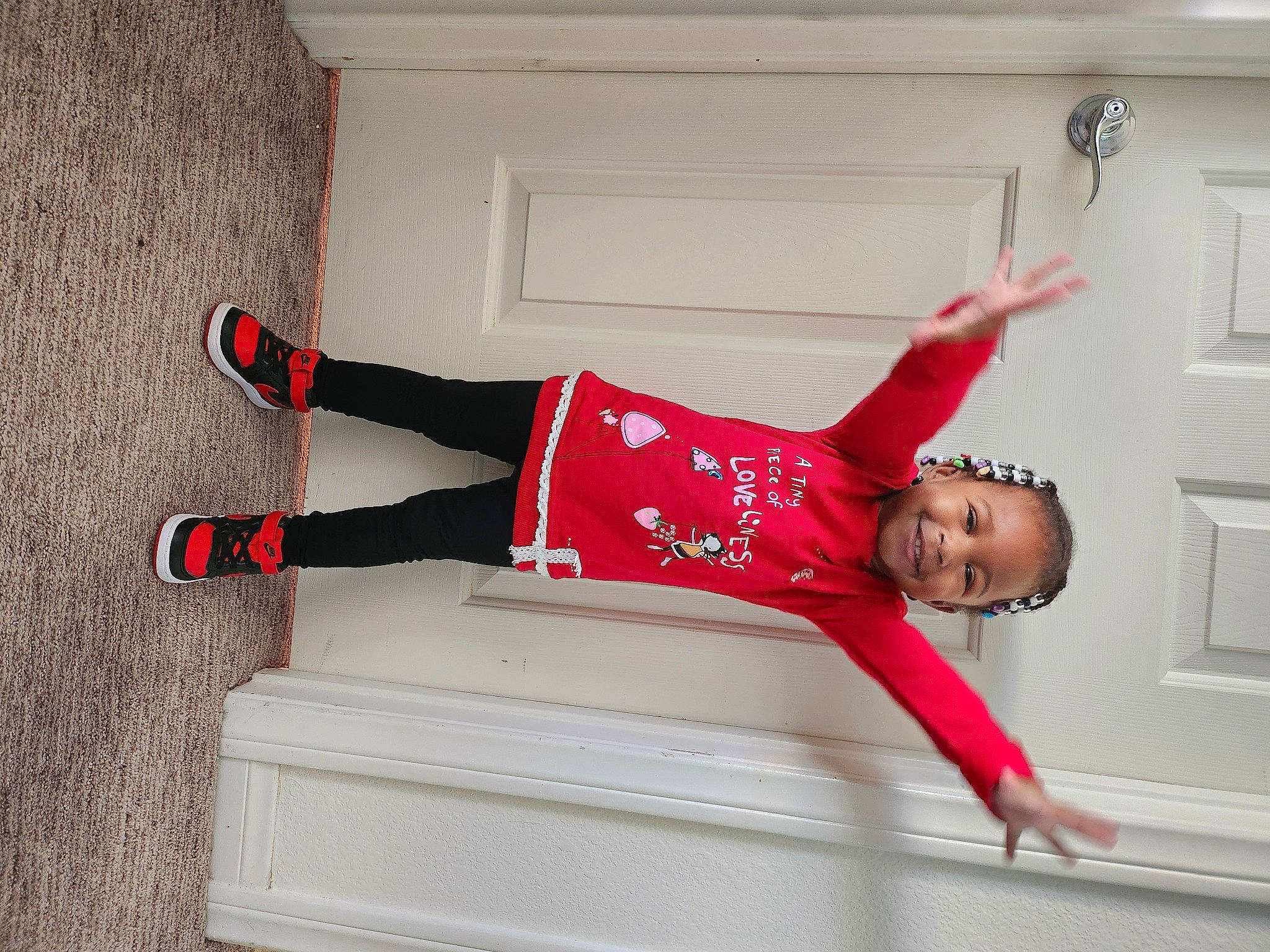 Aaliyah joined the competition — help win amazing prizes! active_pants, balance, elbow, fashion_design, flooring, foot, happy, human_leg, joint, joy, knee, leg, person, sandal, shoe, sleeve, sportswear, t_shirt, thigh, trunk