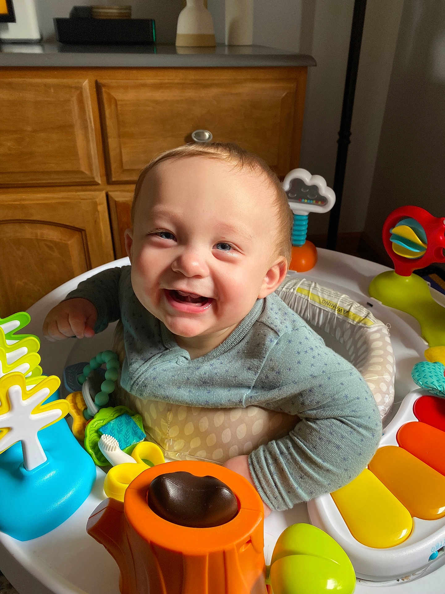 Kayson joined the competition — help win amazing prizes! baby, cabinet, cream, cutlery, dessert, face, furniture, happy, head, indoors, laughing, person, photography, plant, portrait, pottedplant, sitting, smile, spoon, table