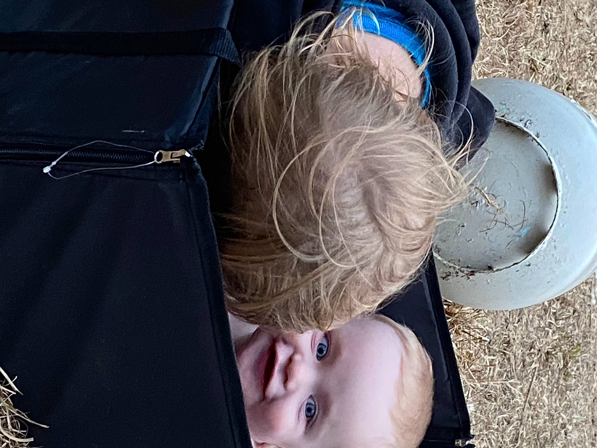 Waylon joined the competition — help win amazing prizes! baby, blue, child, elbow, electric_blue, eyewear, fashion_accessory, fun, grass, hat, human_leg, leisure, person, personal_protective_equipment, photograph, soil, sun_hat, toddler, tree, water