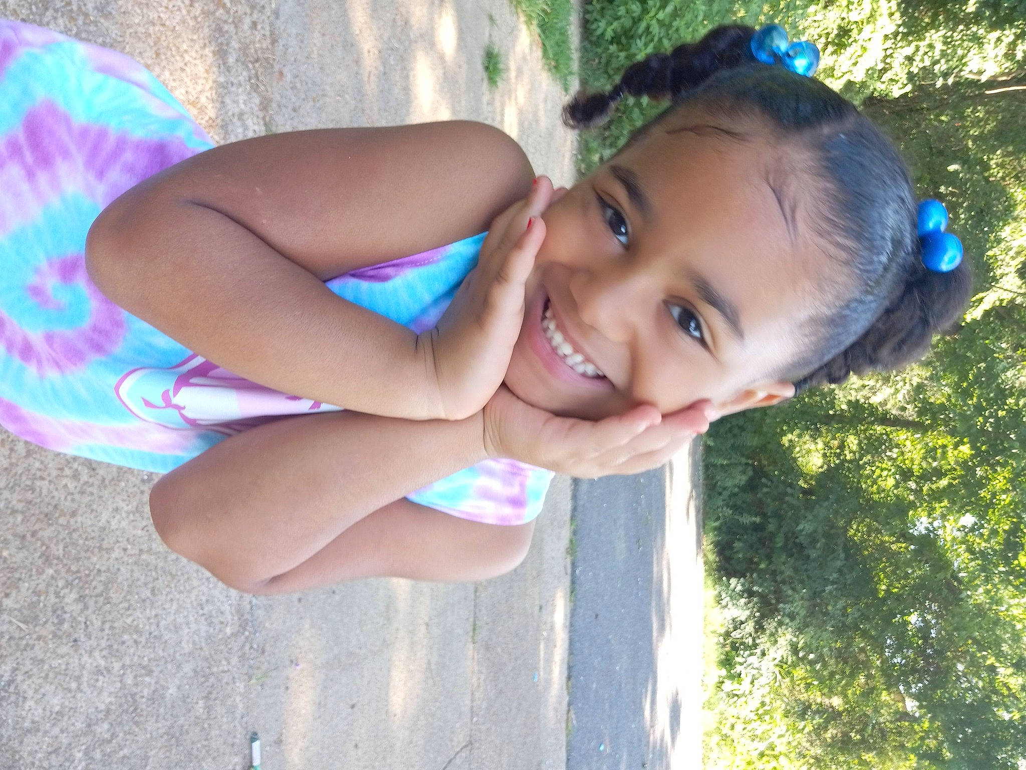 Jamiya joined the competition — help win amazing prizes! azure, blue, facial_expression, gesture, grass, hairstyle, hand, happy, joint, joy, leisure, lip, nose, people_in_nature, person, pink, plant, skin, smile, sunlight