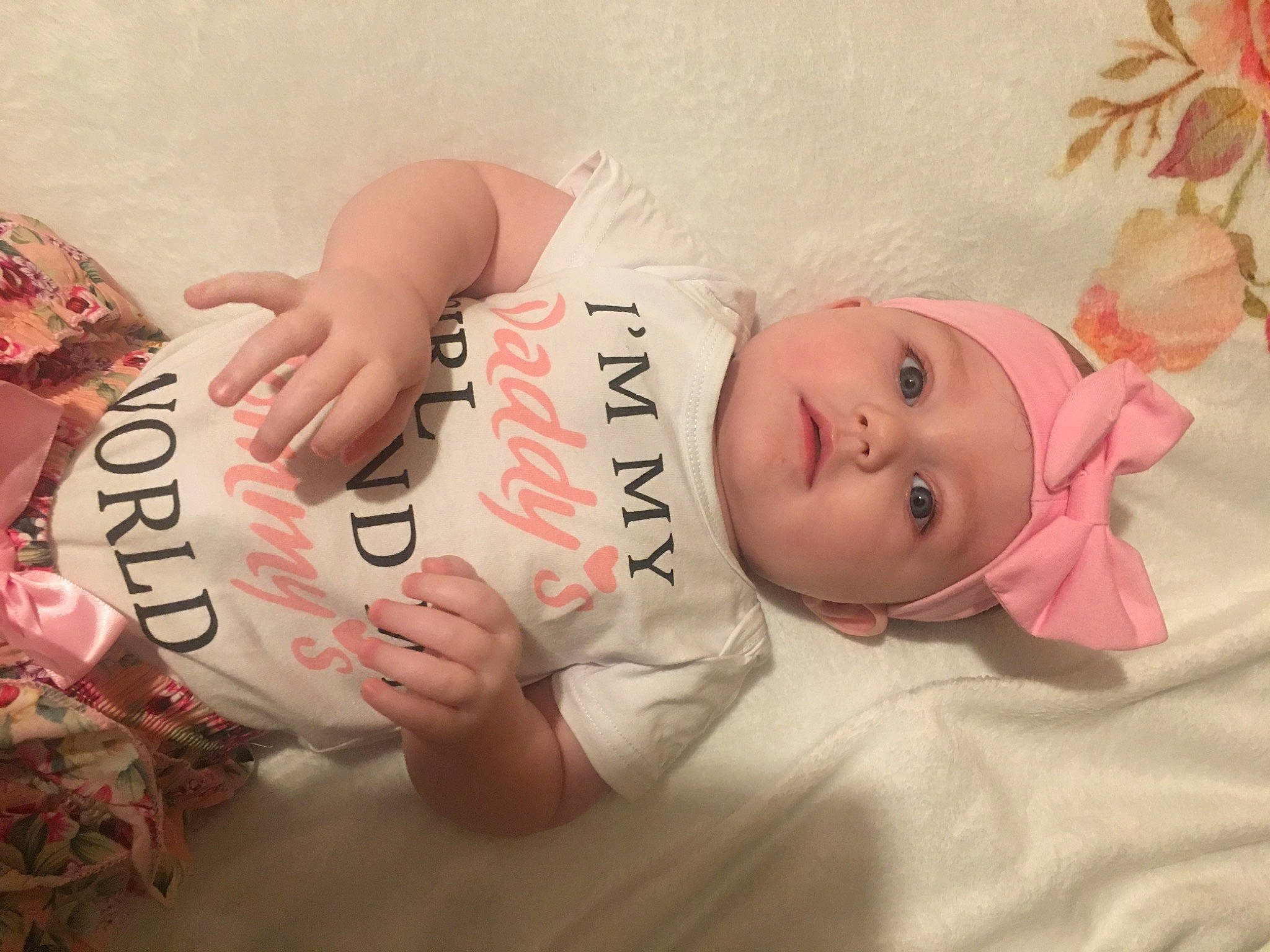 Delilah joined the competition — help win amazing prizes! abdomen, arm, baby, baby_products, baby_toddler_clothing, cheek, chest, child, eye, flesh, hand, happy, hat, head, headwear, human_body, person, pink, room, skin