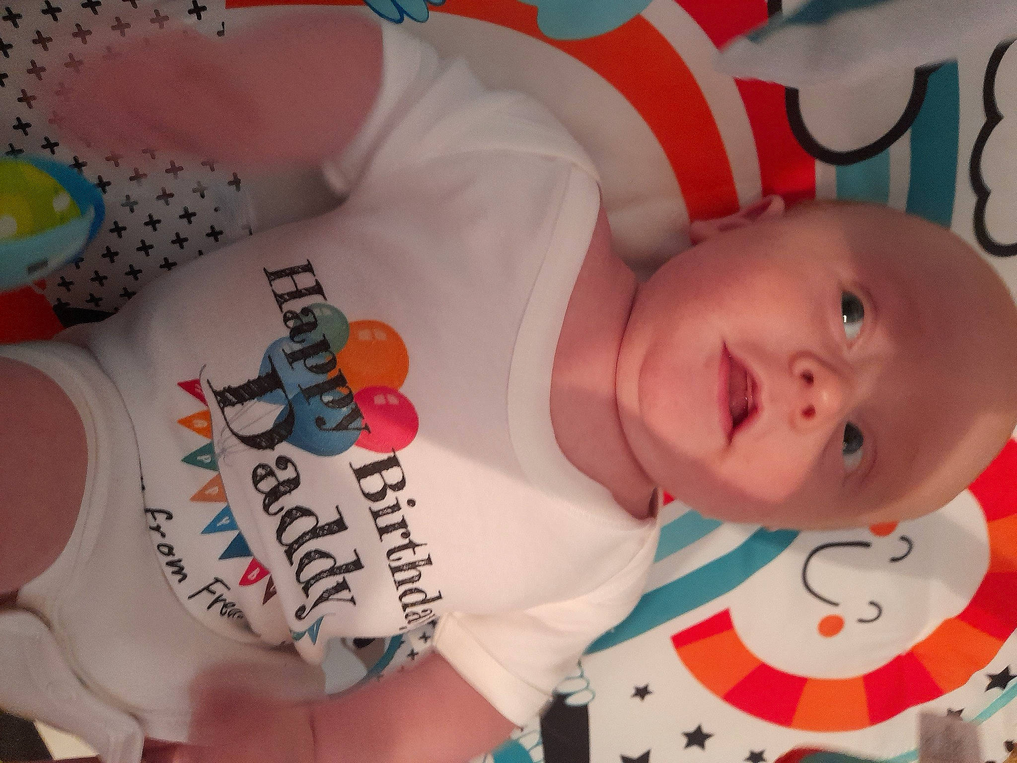 Freddie Jay joined the competition — help win amazing prizes! baby, baby_products, baby_toddler_clothing, carmine, cheek, child, clothing, drinkware, font, happy, head, nail, pattern, person, pink, skin, sleeve, smile, sweetness, textile