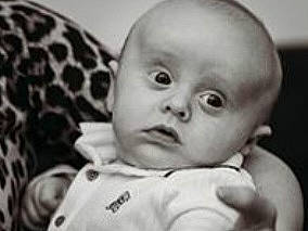 Freddie Jay joined the competition — help win amazing prizes! baby, baby_toddler_clothing, cheek, child, collar, comfort, ear, eye, eyebrow, eyelash, finger, flash_photography, happy, iris, monochrome, monochrome_photography, nose, person, sleeve, thumb