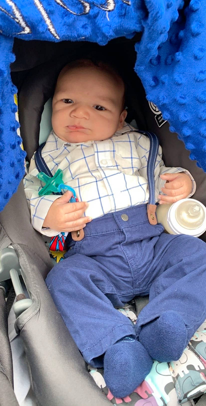 Jalen is registered to the contest to win money with this photo: baby, baby_carriage, baby_products, child, person, product, sitting, toddler