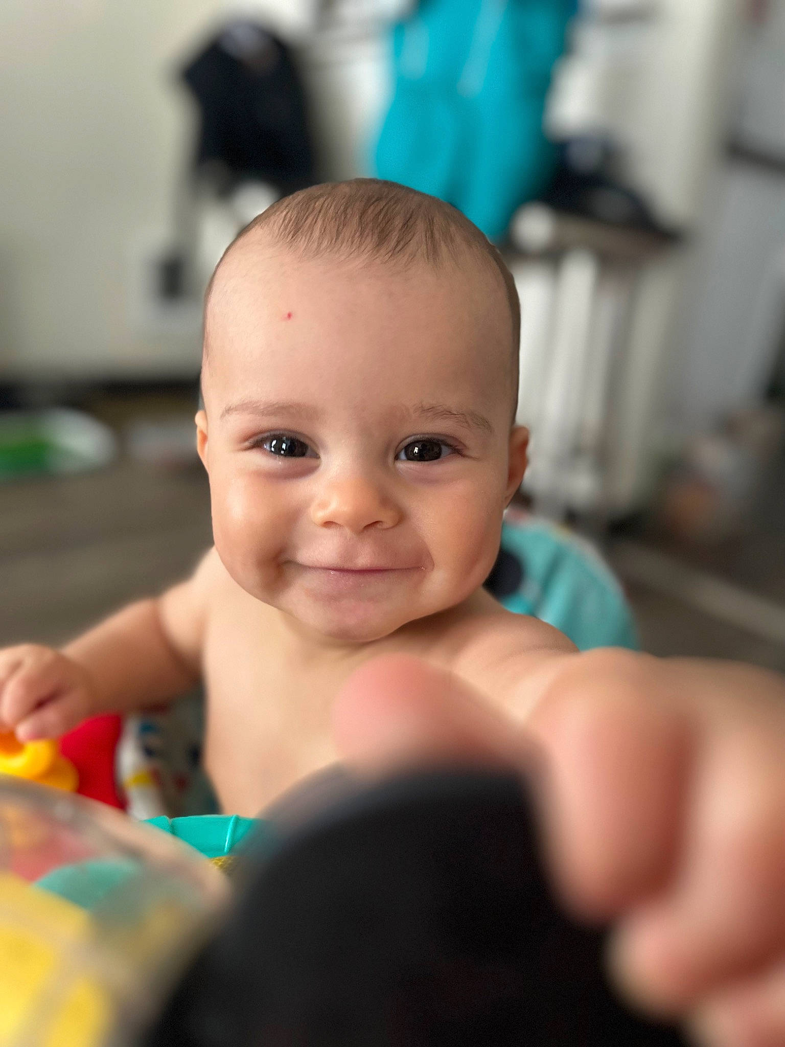 Maximo joined the competition — help win amazing prizes! baby, baby_playing_with_toys, cheek, chin, eye, eyebrow, eyelash, face, finger, fun, gesture, happy, head, human_body, iris, joy, mouth, nose, person, skin